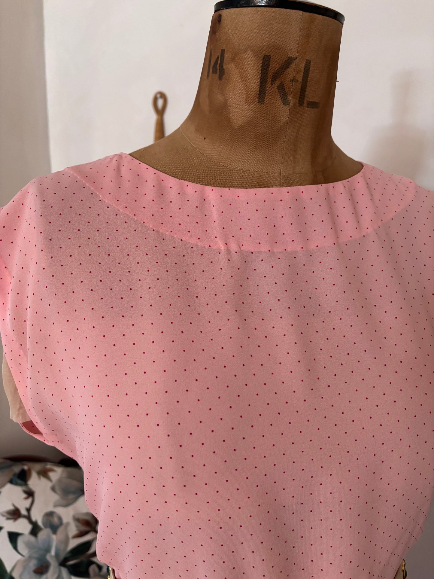 Chiffon Vintage Polkadot Dress