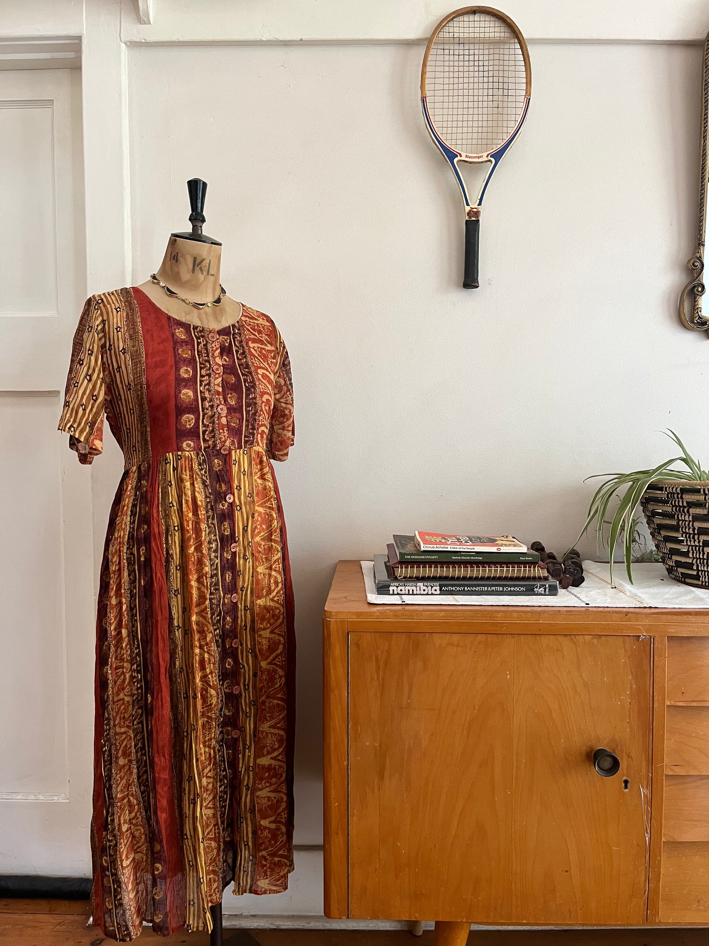 Brown 90s vintage summer dress