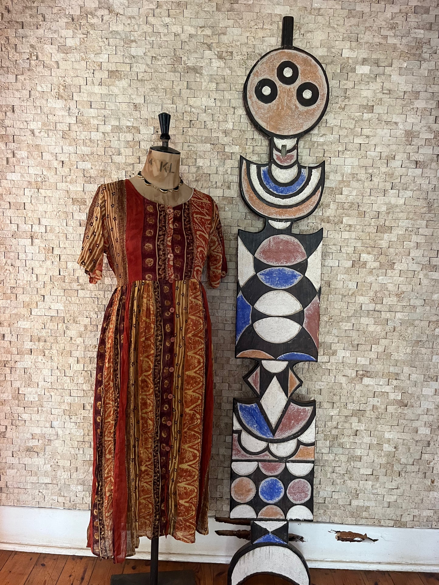 Brown 90s vintage summer dress