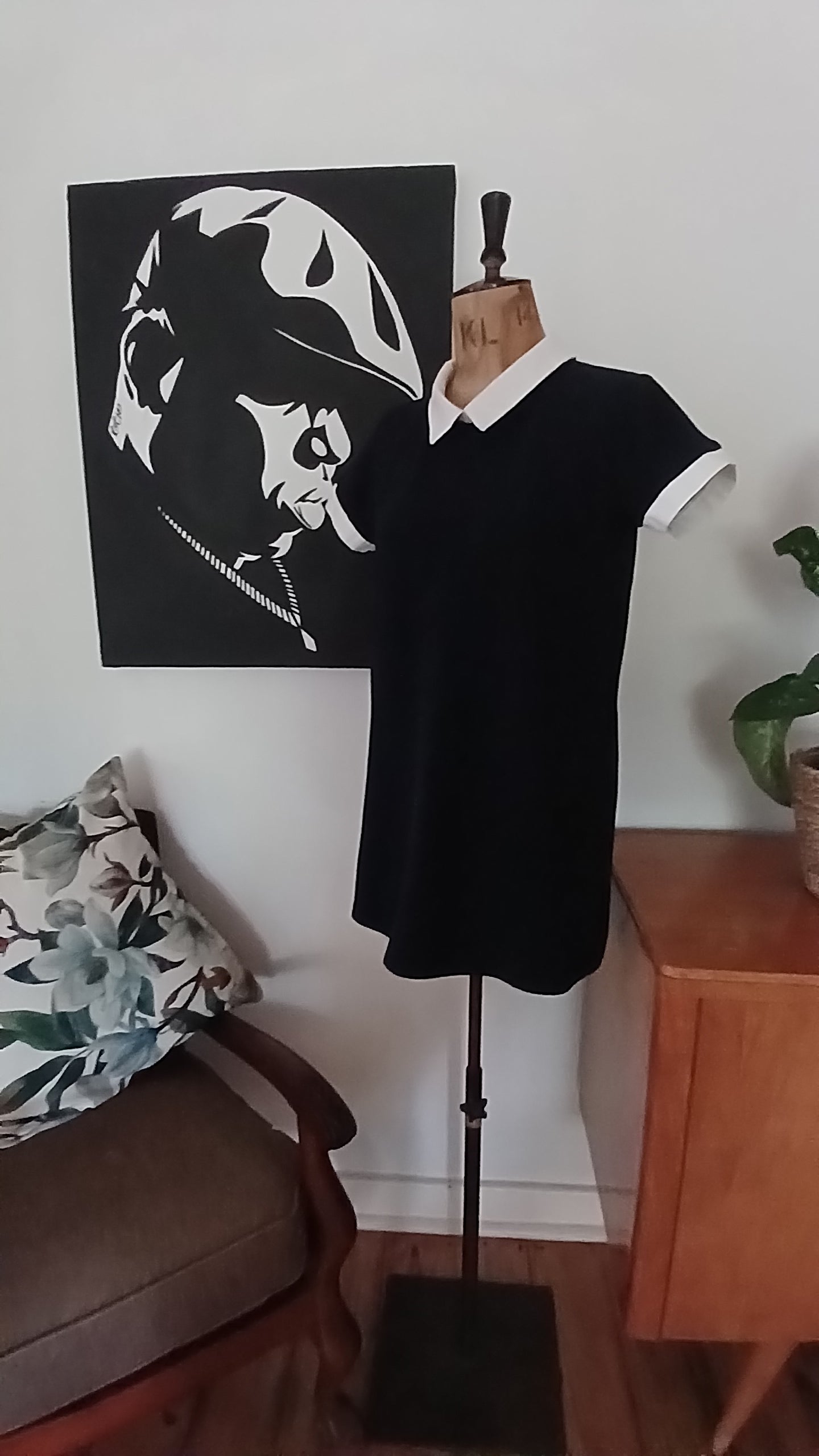Navy Vintage Baby Doll Dress