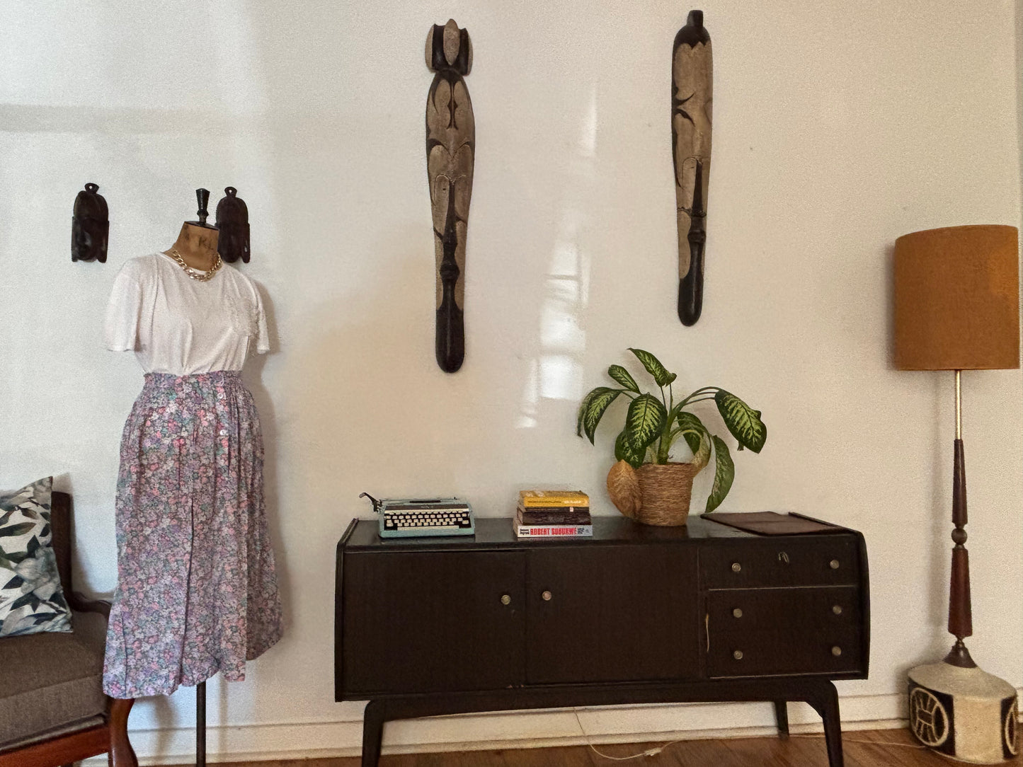 Vintage Floral A-Line Skirt