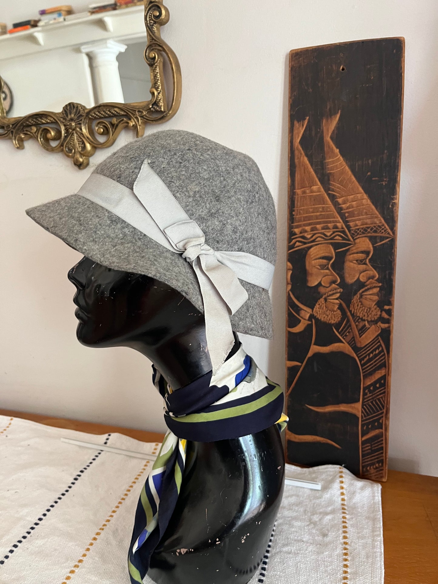 Grey Vintage Felt Hat
