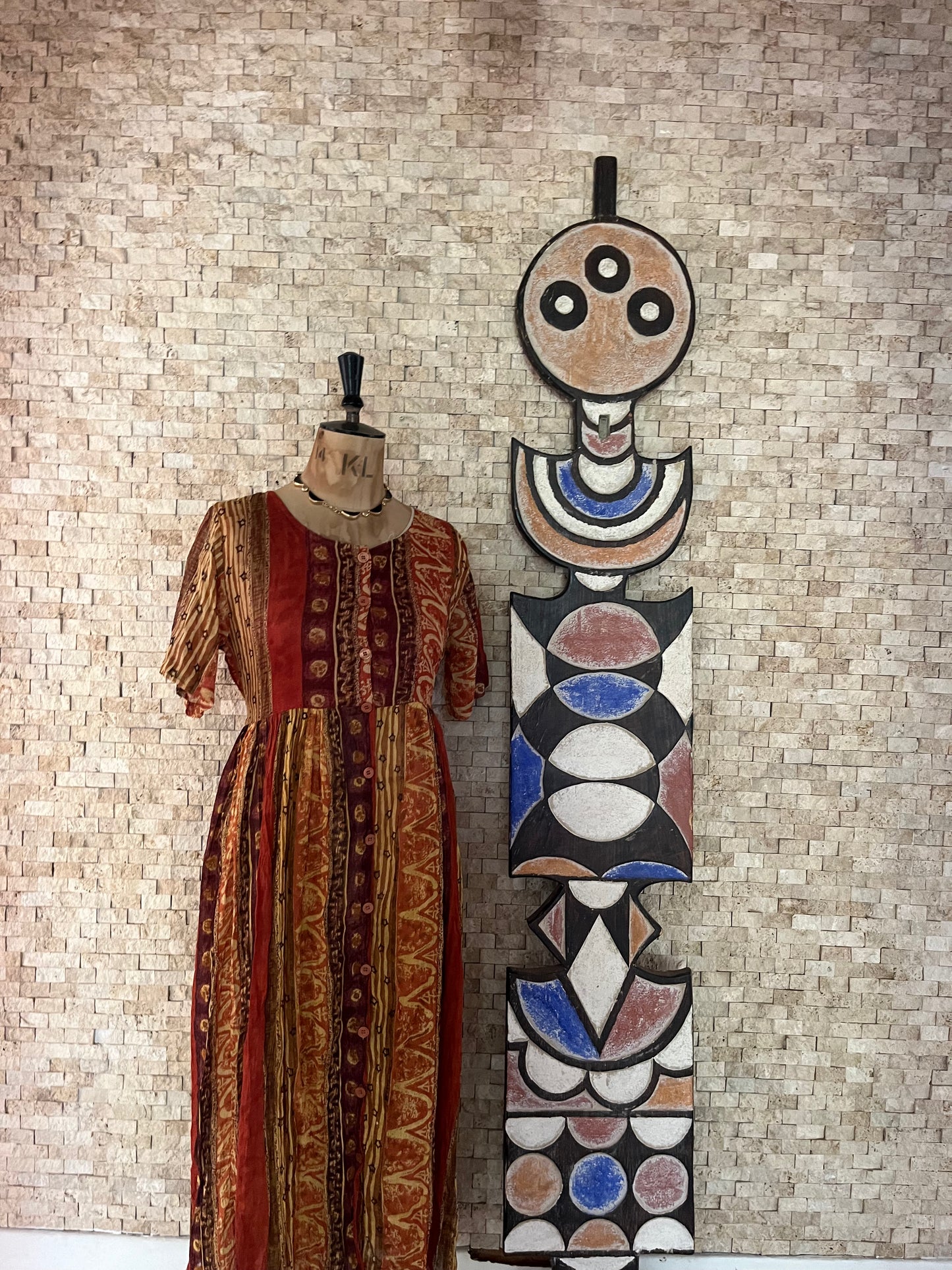 Brown 90s vintage summer dress