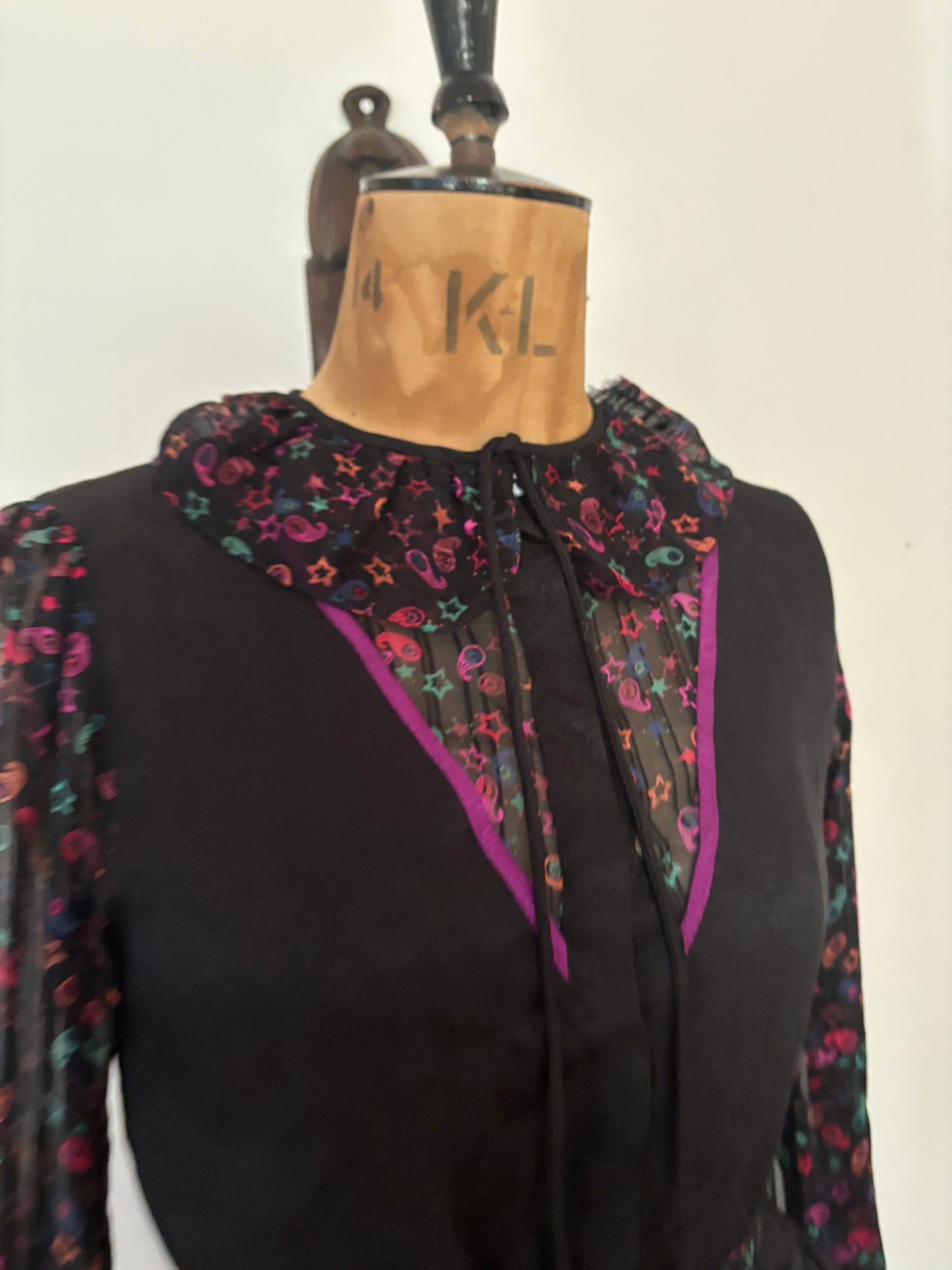 Black & Purple Vintage Dress