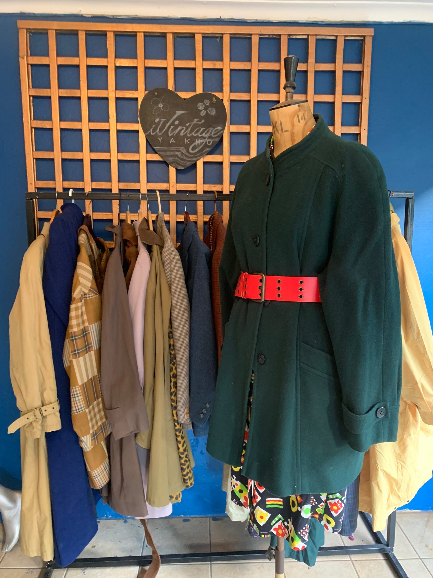 Green Vintage Winter Coat