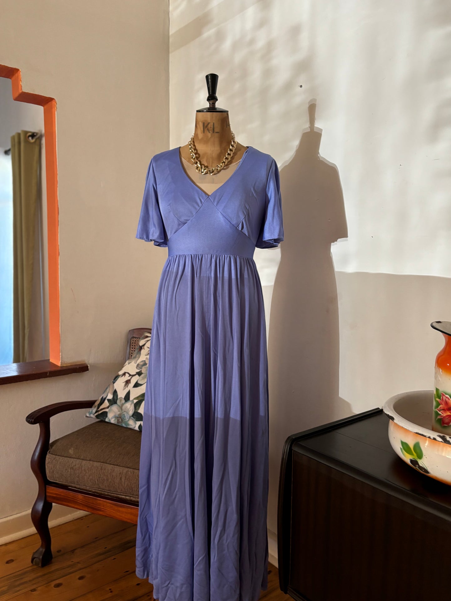 Purple Vintage Maxi Dress