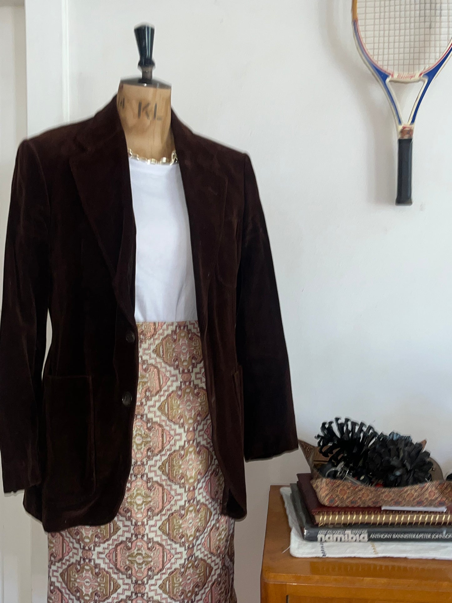 Gold Textured Vintage Skirt