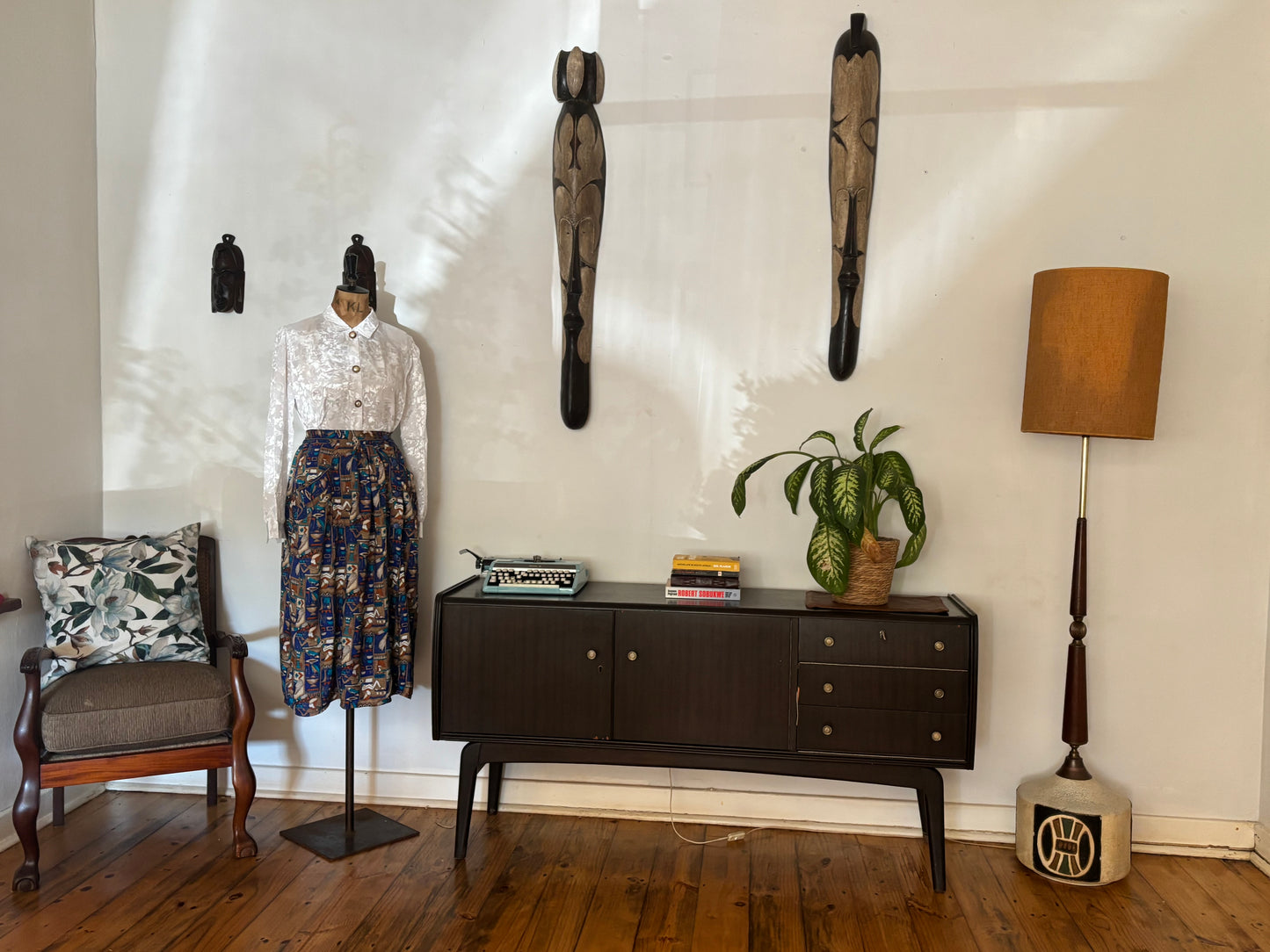 Vintage Wrap Printed Skirt