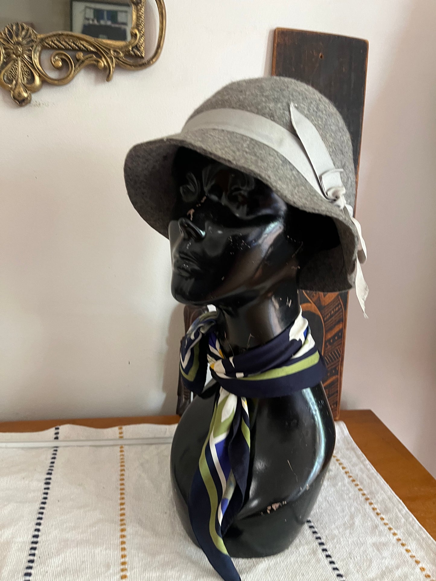 Grey Vintage Felt Hat