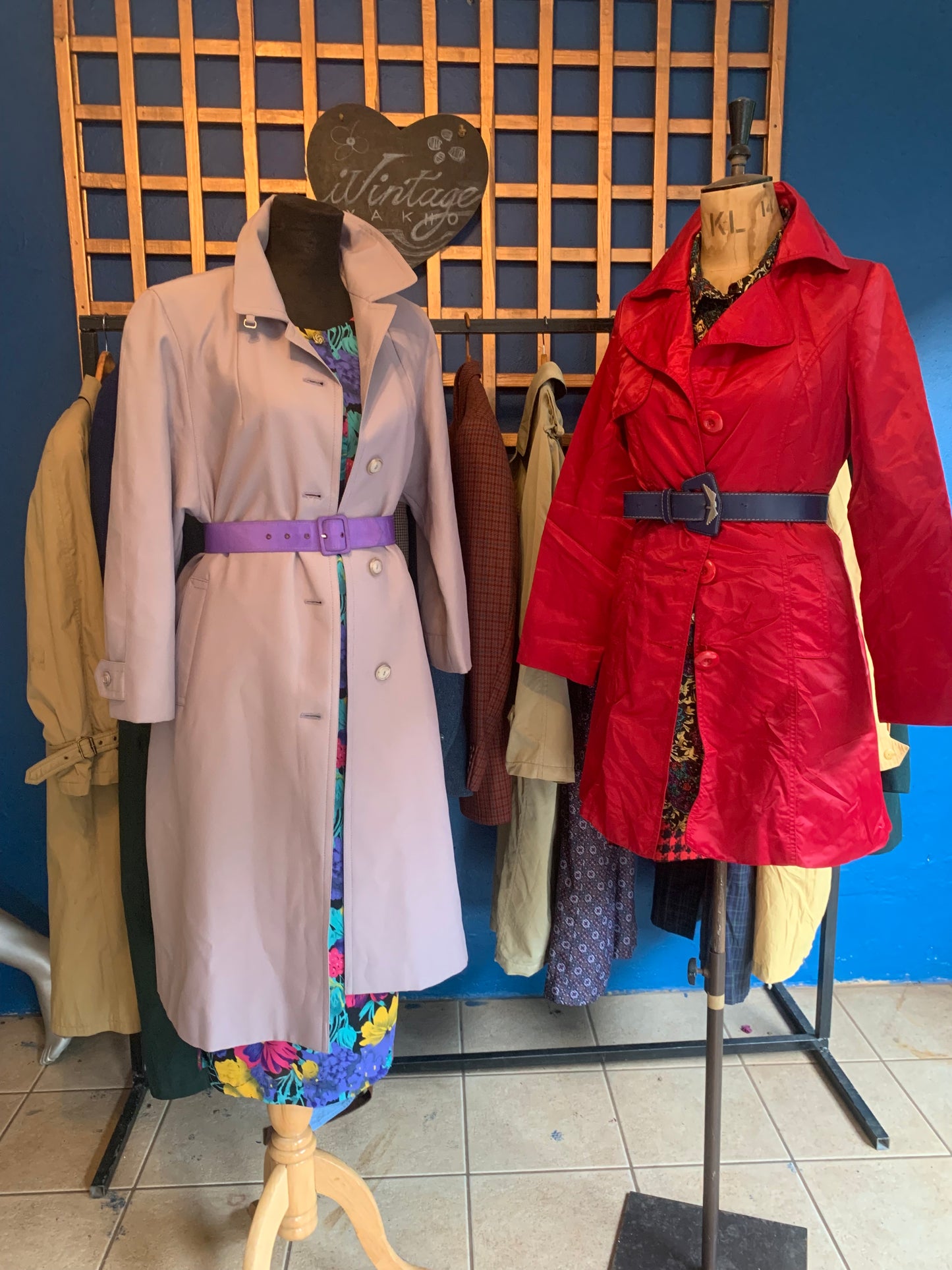 Red Half Trench Style Jacket