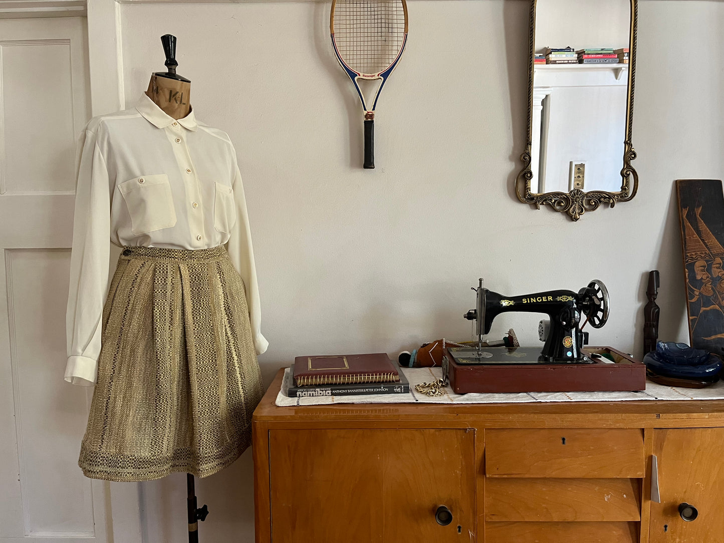 A-Line Vintage Gold Skirt