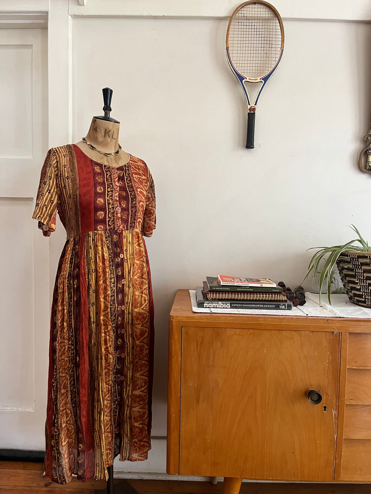 Brown 90s vintage summer dress