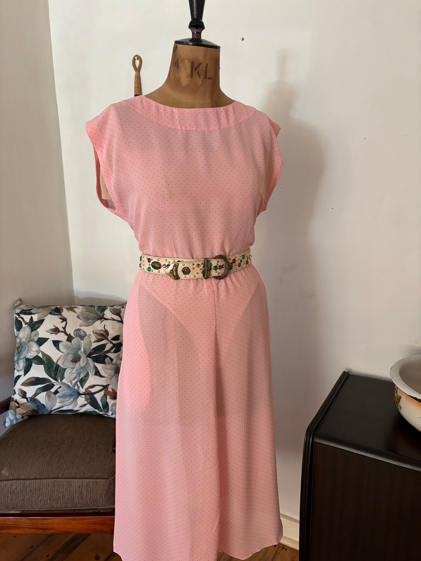 Chiffon Vintage Polkadot Dress