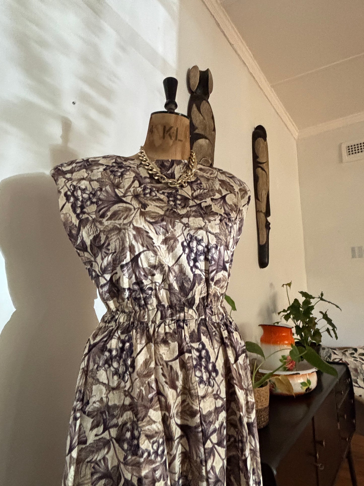 Vintage Linen Autumn Dress
