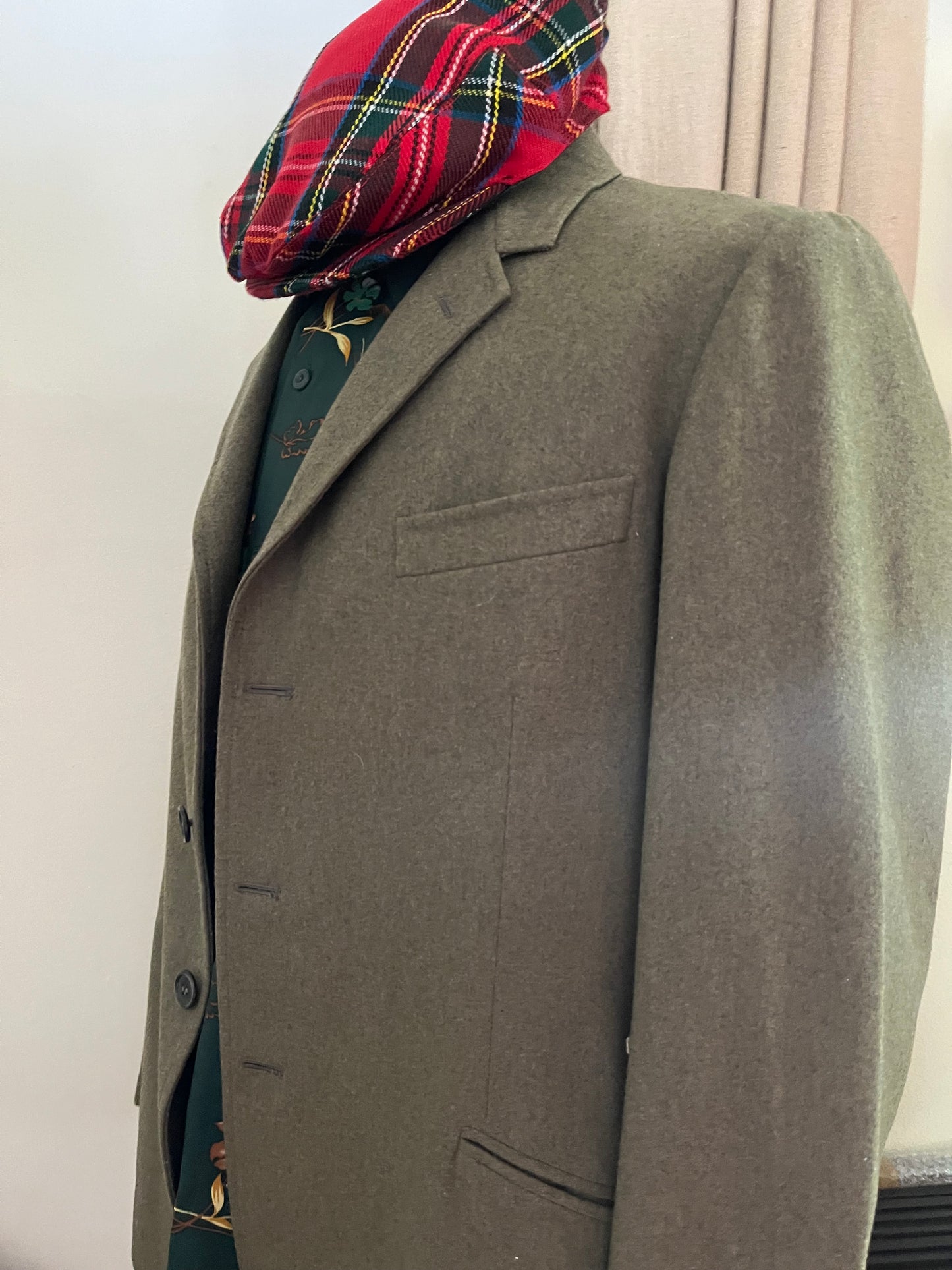 Green Wool Suit Blazer