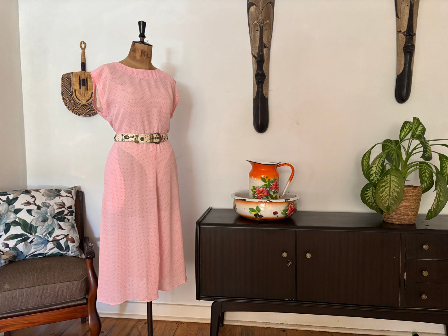 Chiffon Vintage Polkadot Dress