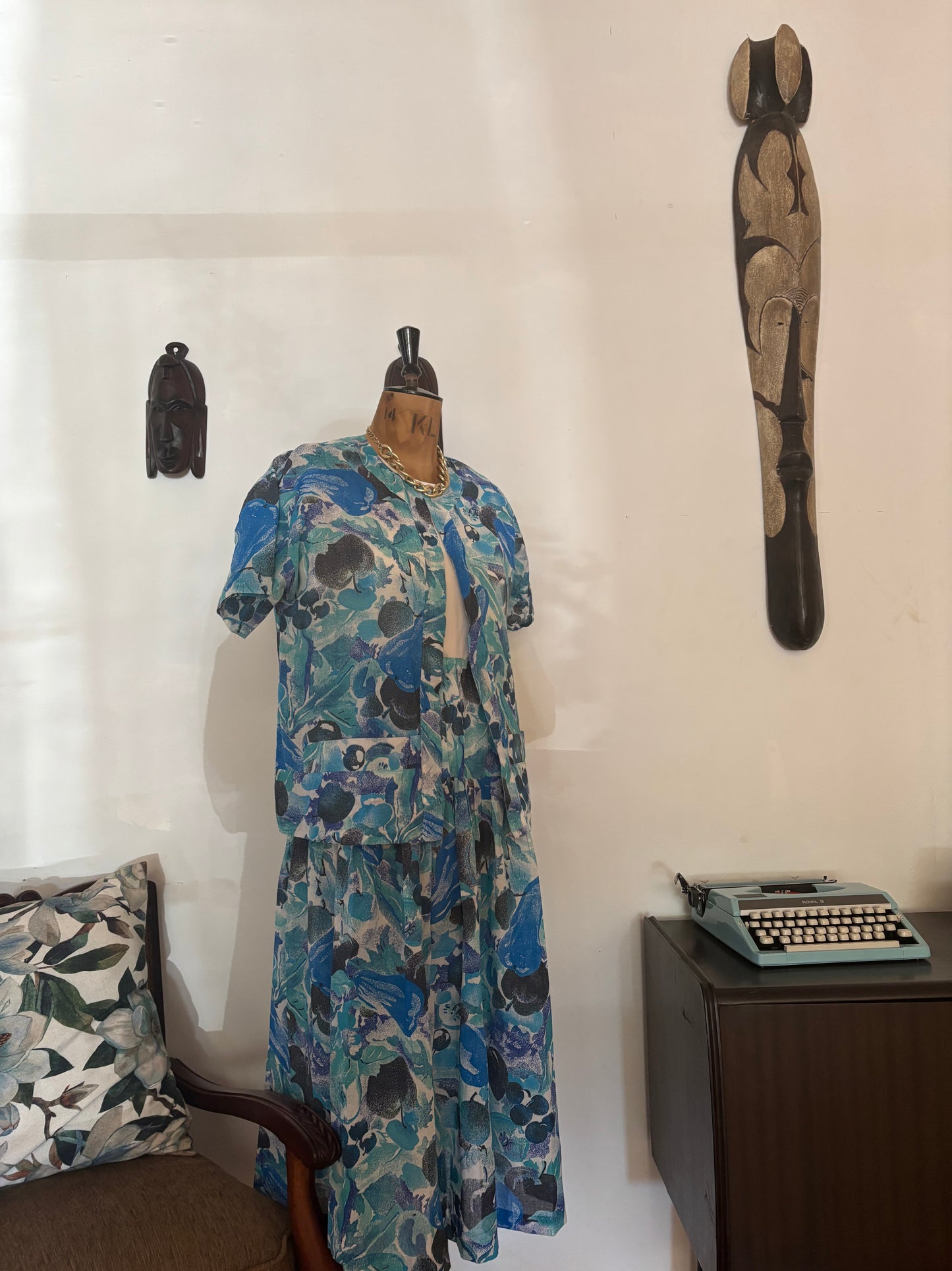 Blue Floral Vintage Summer Set