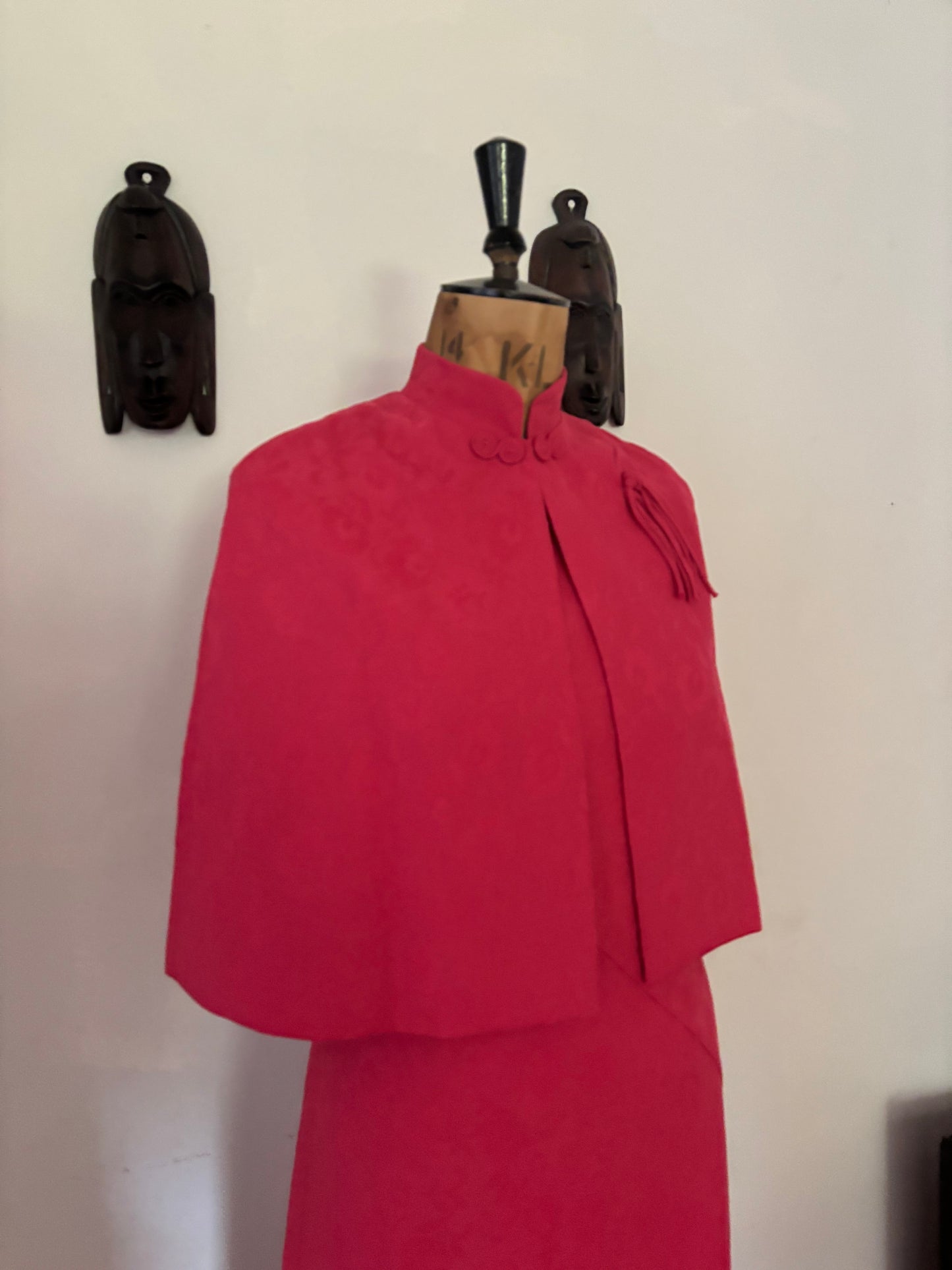 Fuchsia Pink Vintage Maxi Dress & Bolero