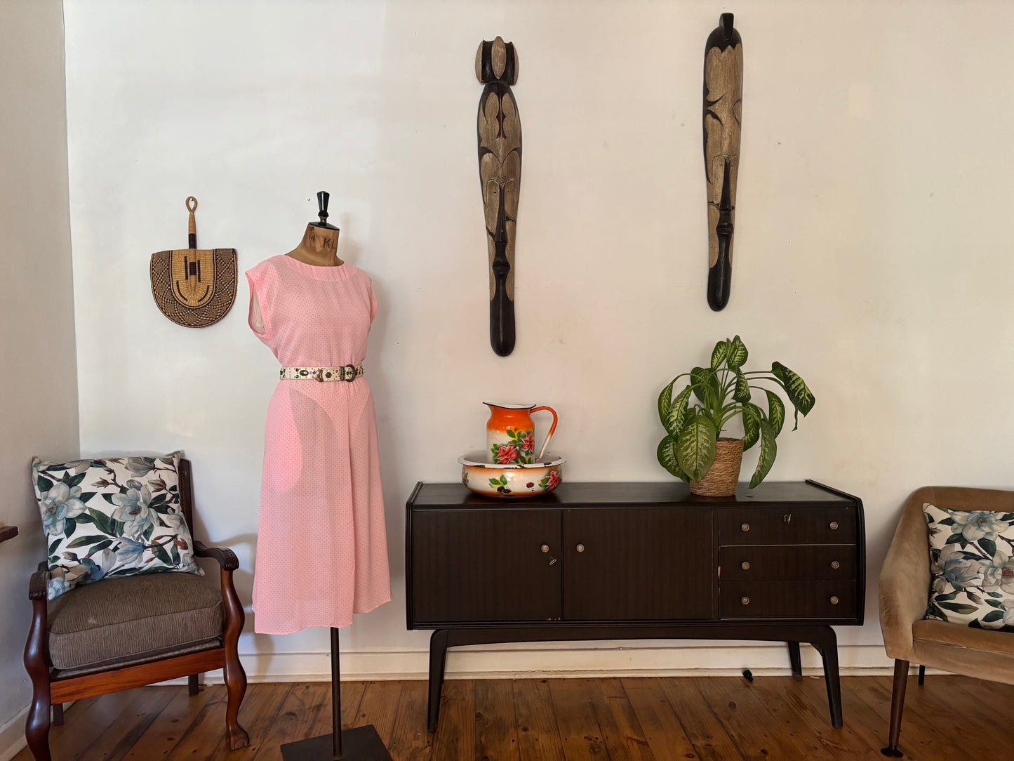 Chiffon Vintage Polkadot Dress