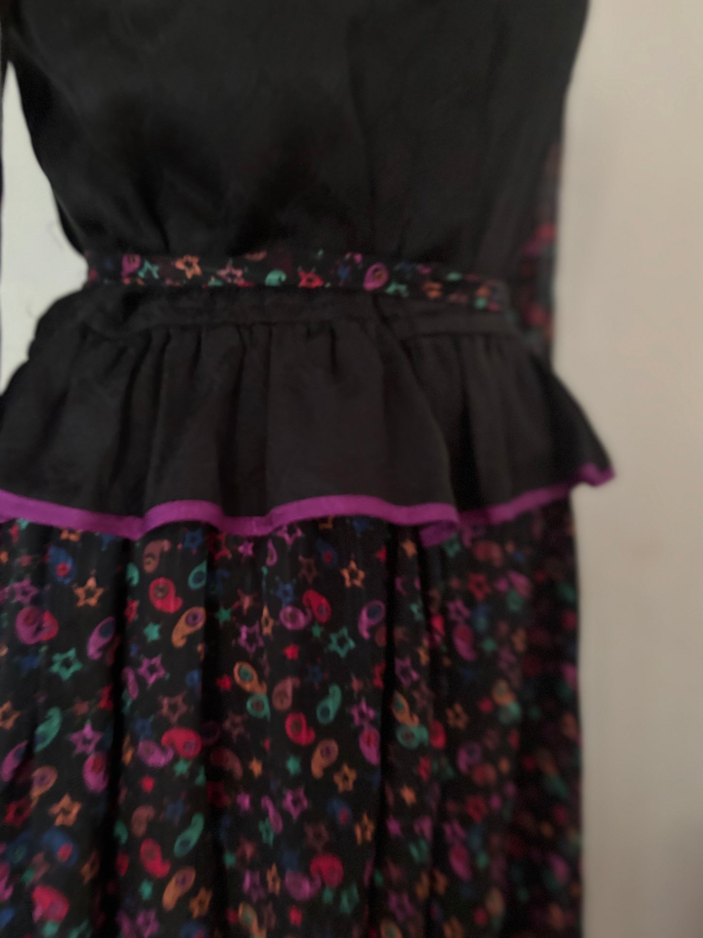 Black & Purple Vintage Dress