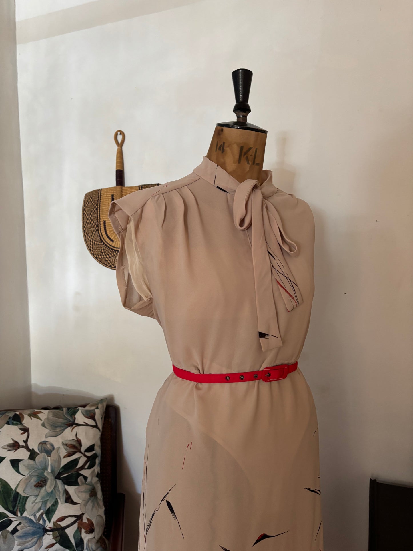 Pussybow Chiffon Vintage Dress