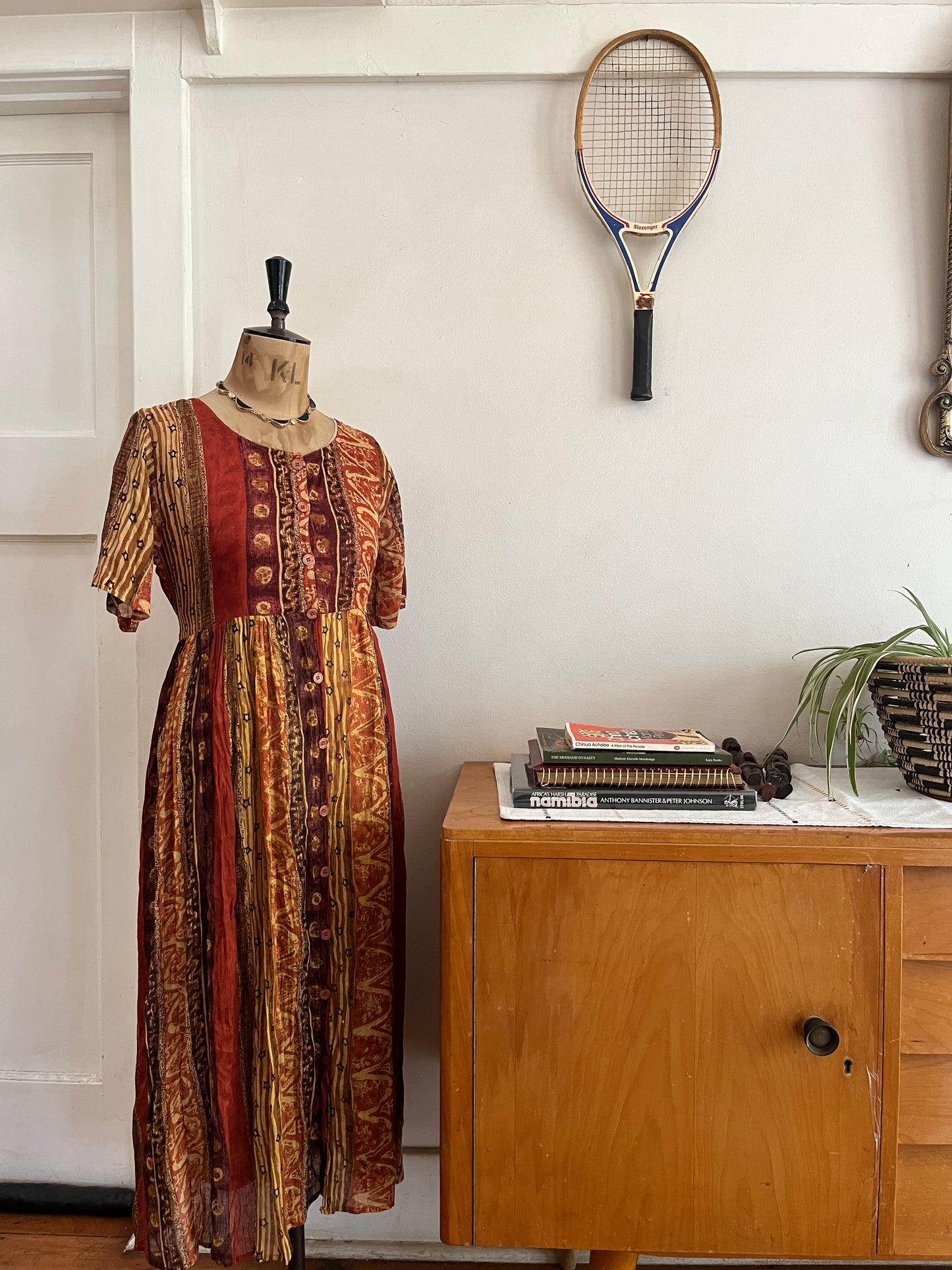 Brown 90s vintage summer dress
