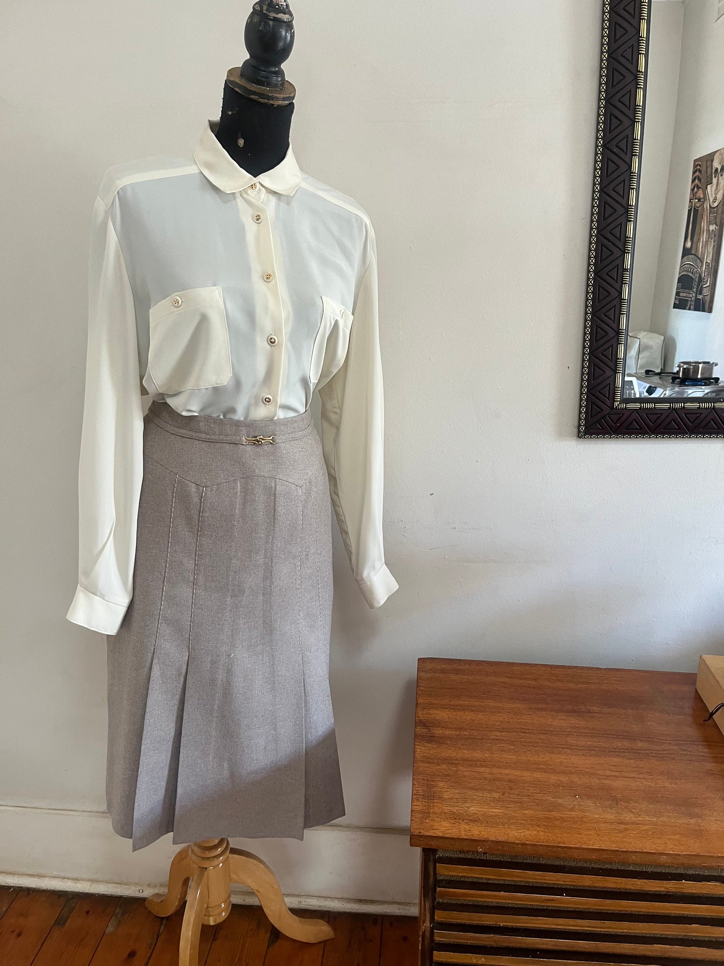 Oatmeal vintage winter skirt