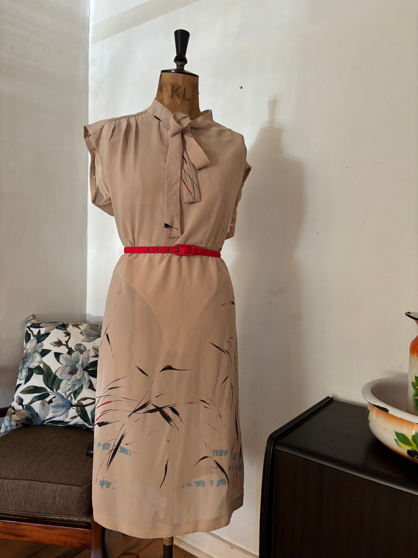Pussybow Chiffon Vintage Dress