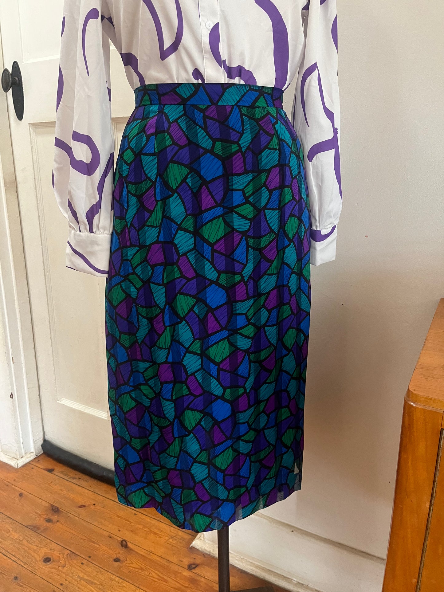 Kaleidoscope Print Skirt