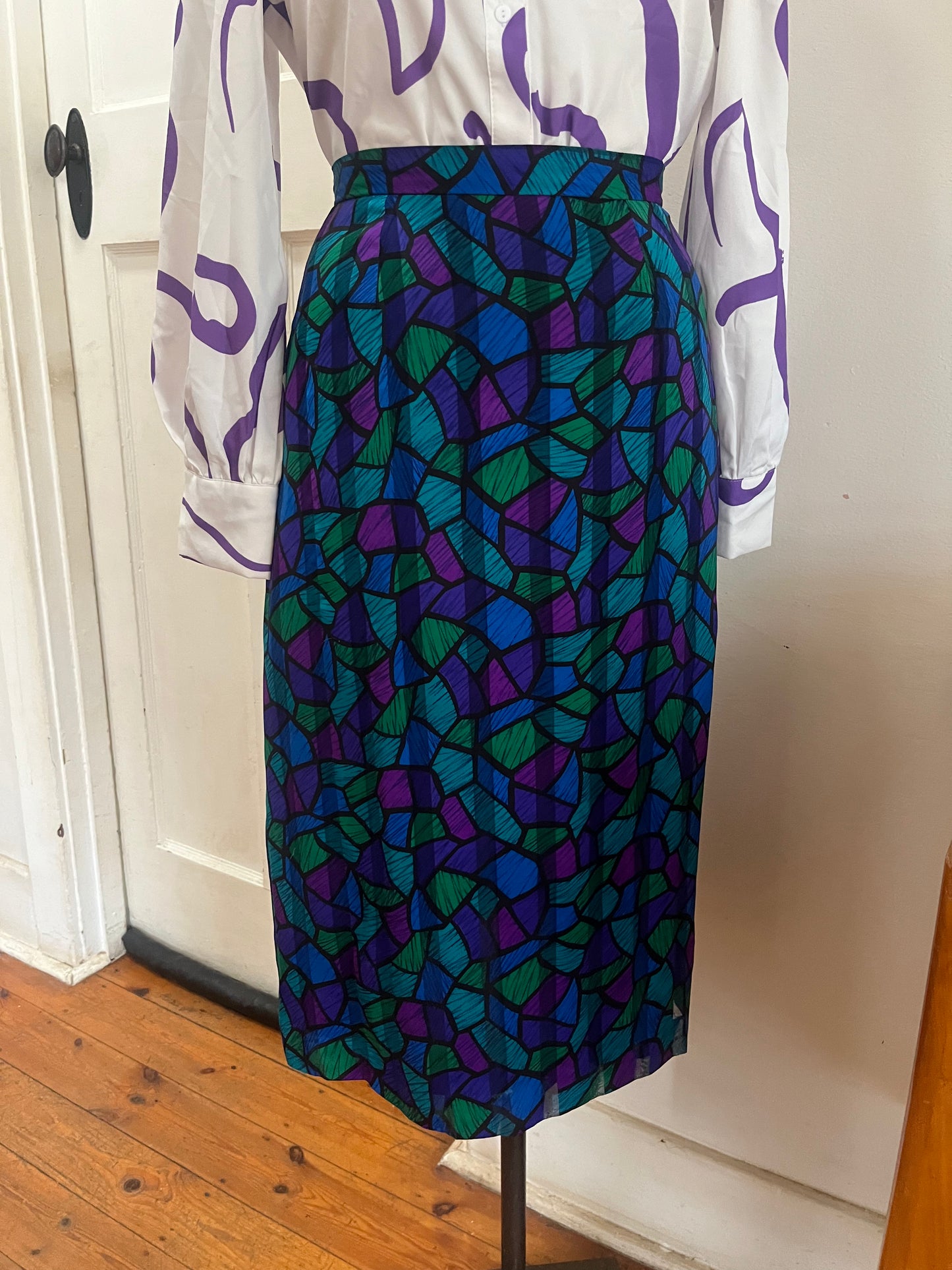 Kaleidoscope Print Skirt