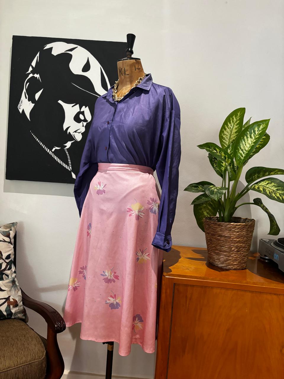 Flora Vintage Summer A-Line Skirt