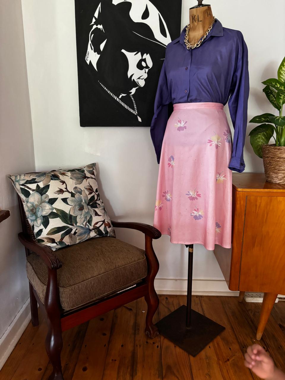 Flora Vintage Summer A-Line Skirt
