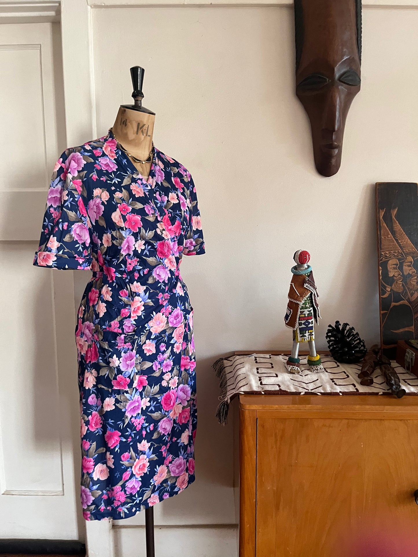 Floral Vintage Wrap Dress