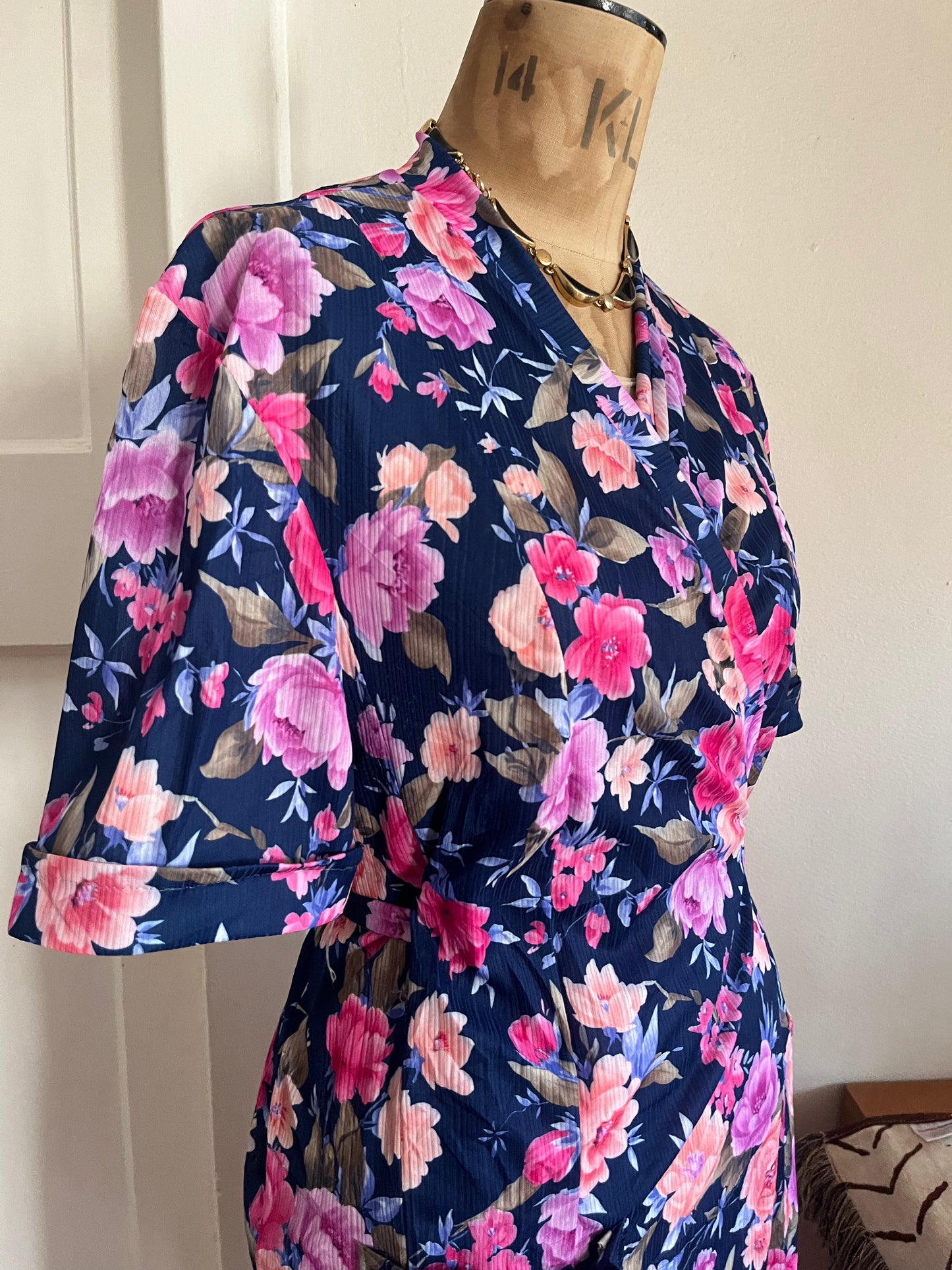 Floral Vintage Wrap Dress