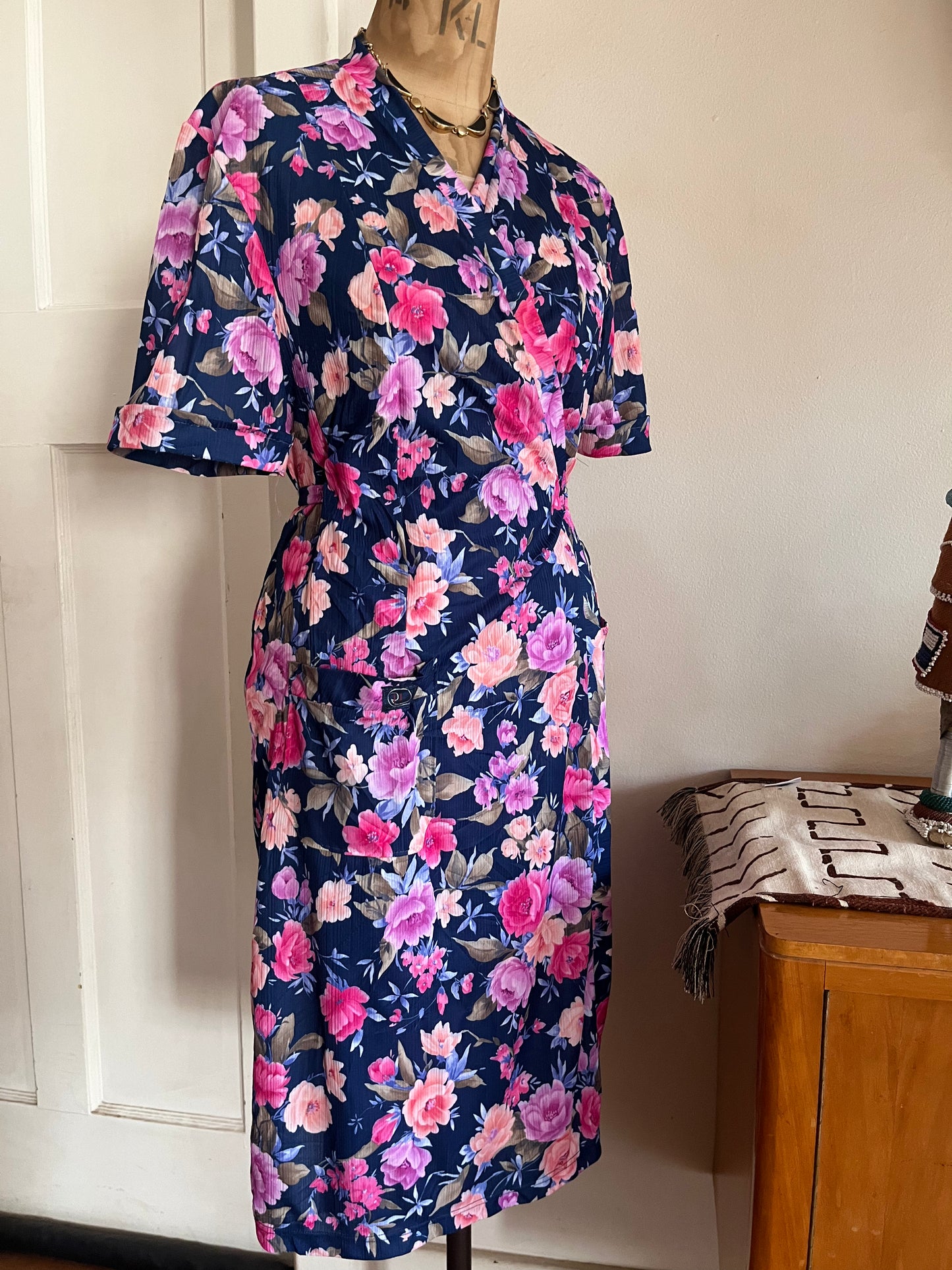 Floral Vintage Wrap Dress