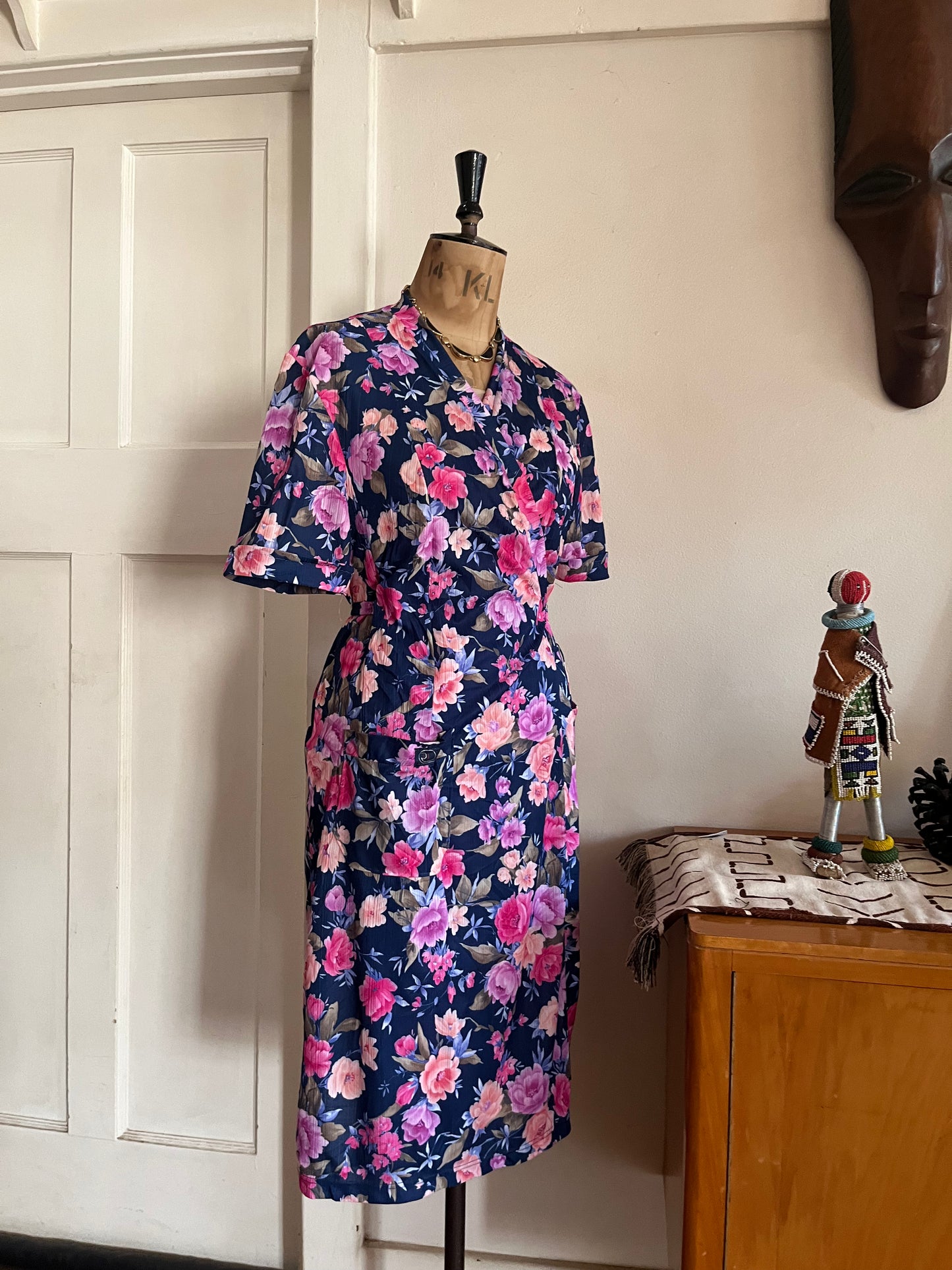 Floral Vintage Wrap Dress