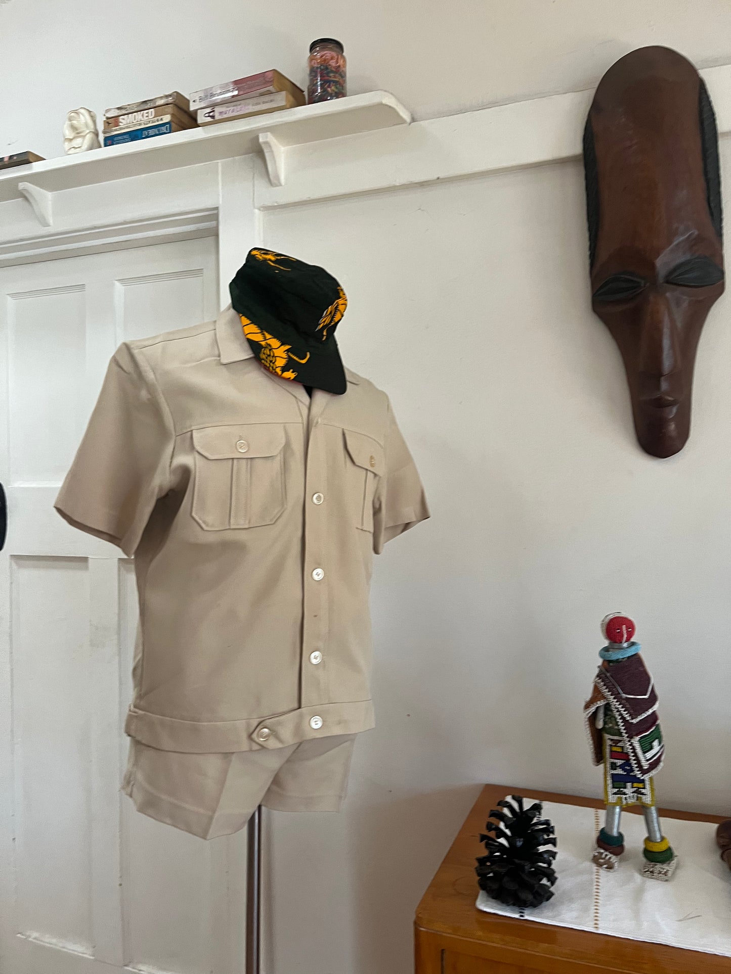 Beige Vintage Safari Suit