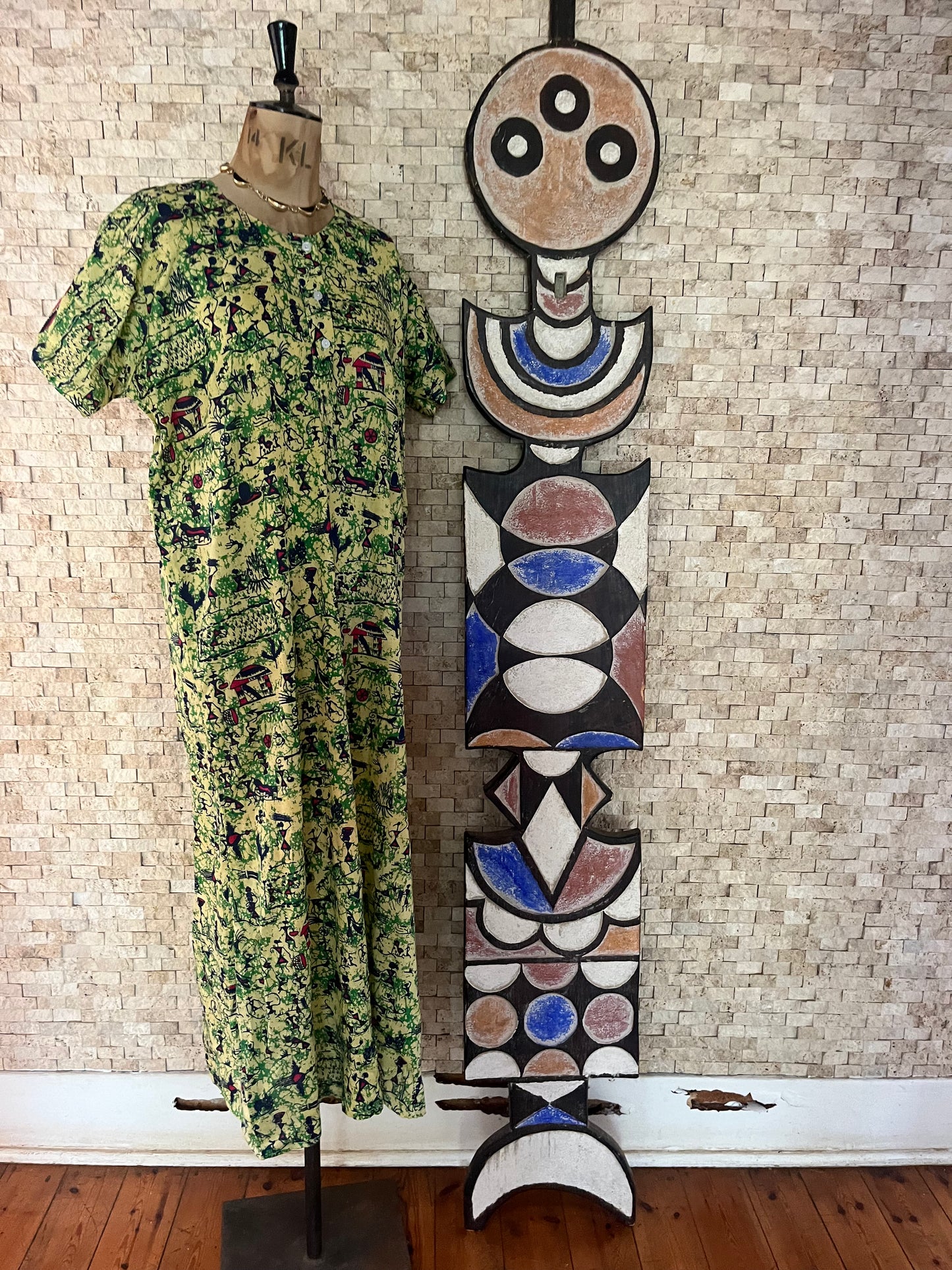 Green Vintage Africa Dress