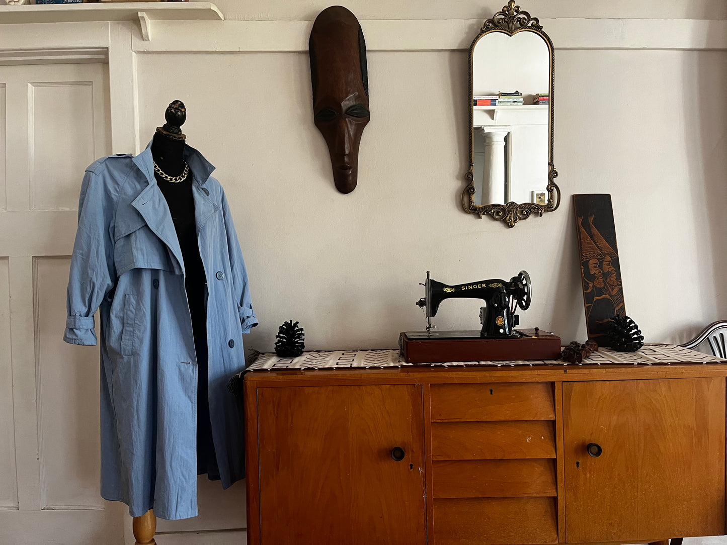 Powder Blue Trench Coat