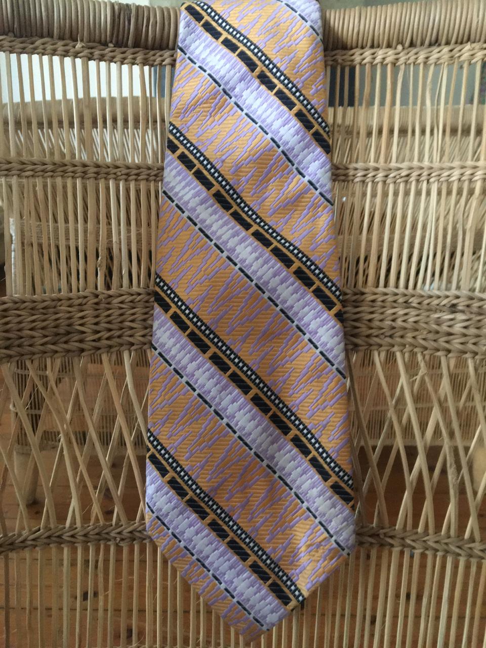 Vintage Lilac & Orange Necktie