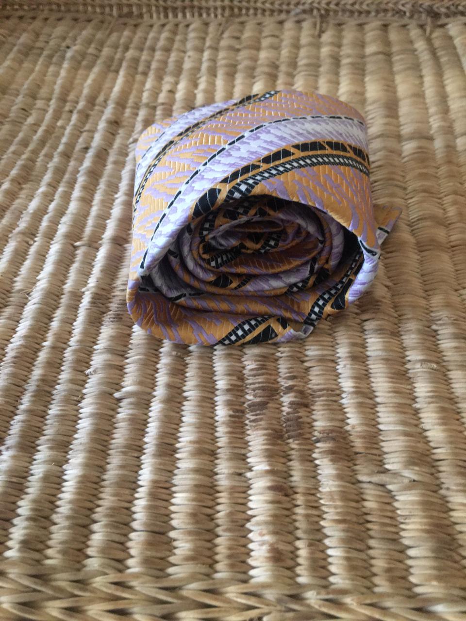 Vintage Lilac & Orange Necktie
