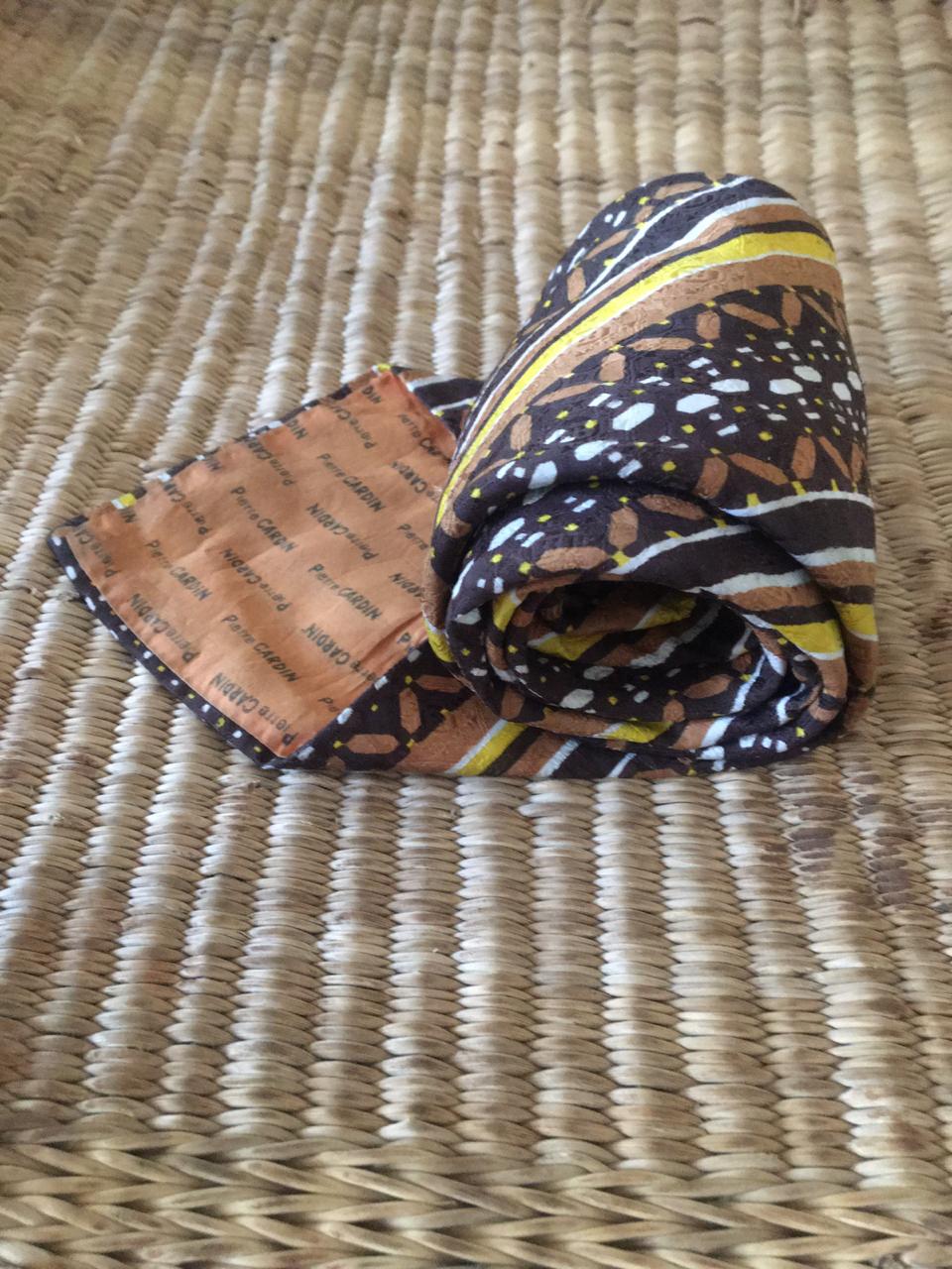 Retro 70s Brown & Yellow Necktie