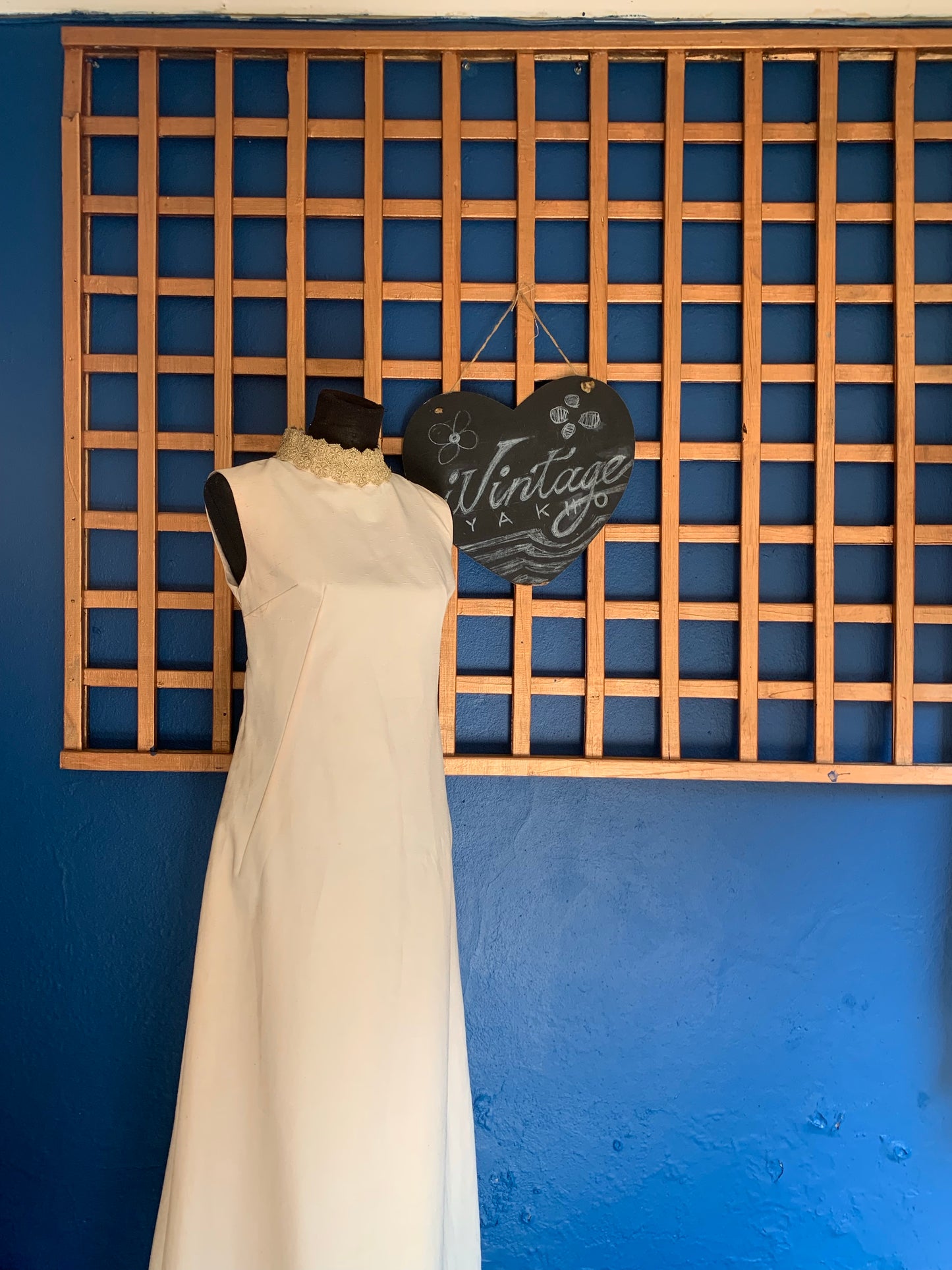 Cream & Gold Vintage Dress