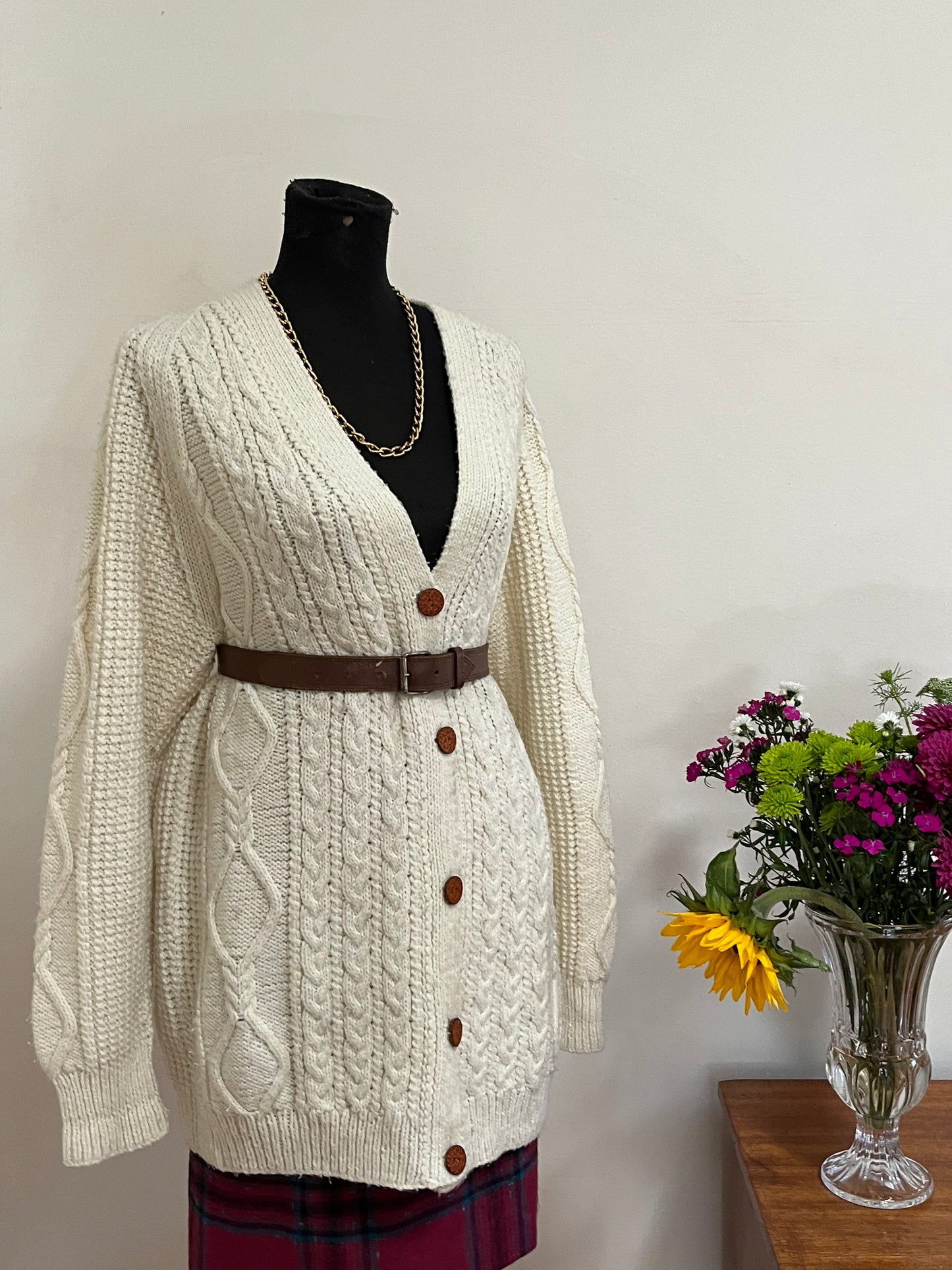 Cream Wool Cardigan