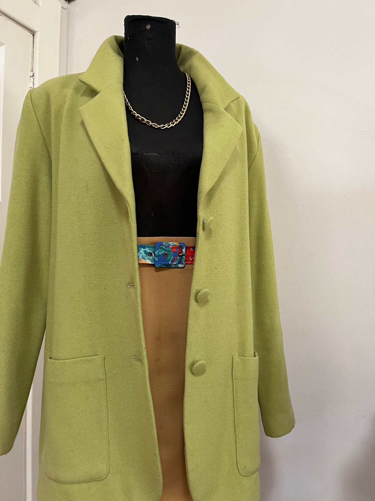 Lime Green Wool Blazer