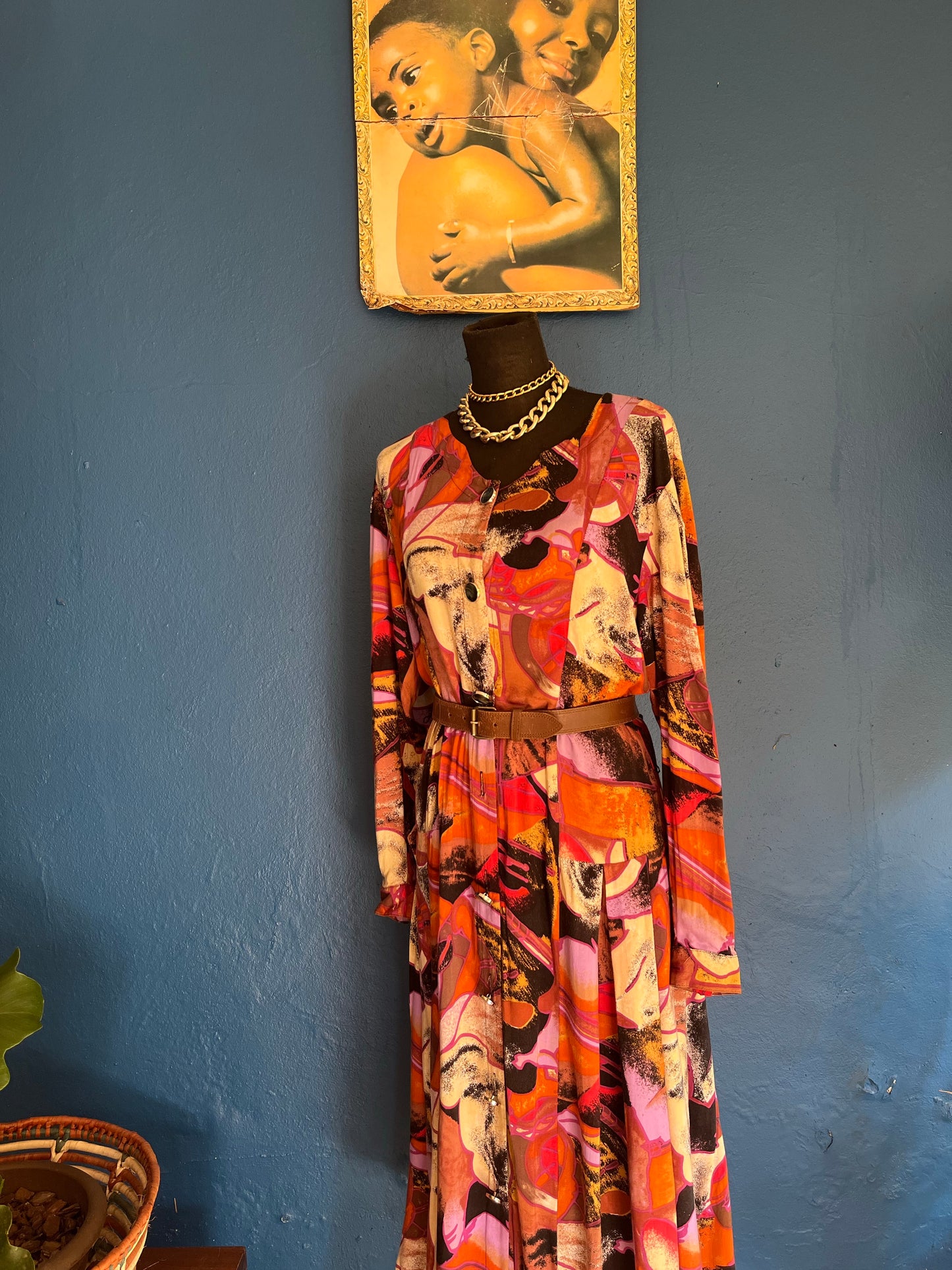 Bold Print 90s Dress