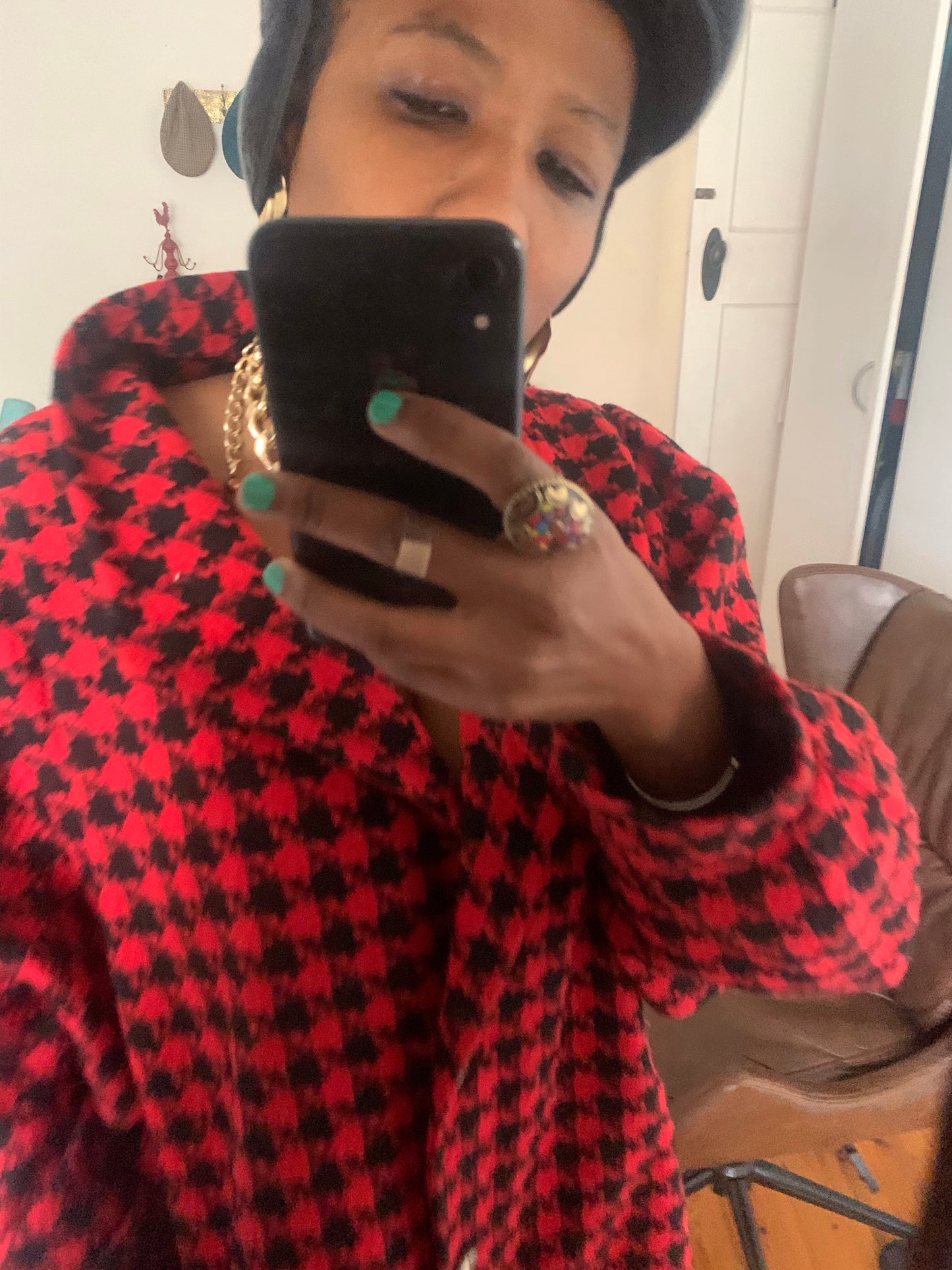Vintage Houndstooth Vintage Coat