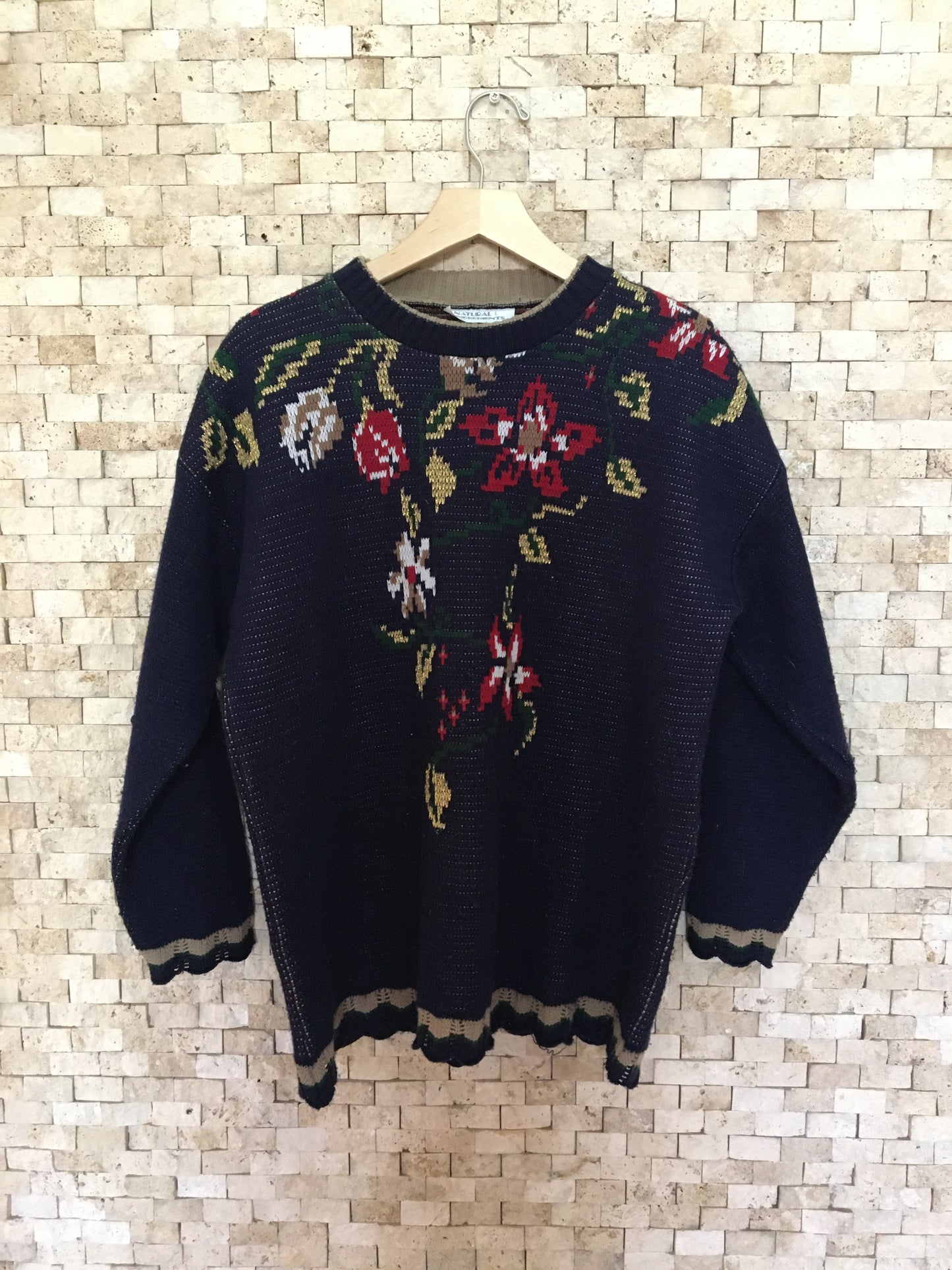 Floral print round-neck jersey