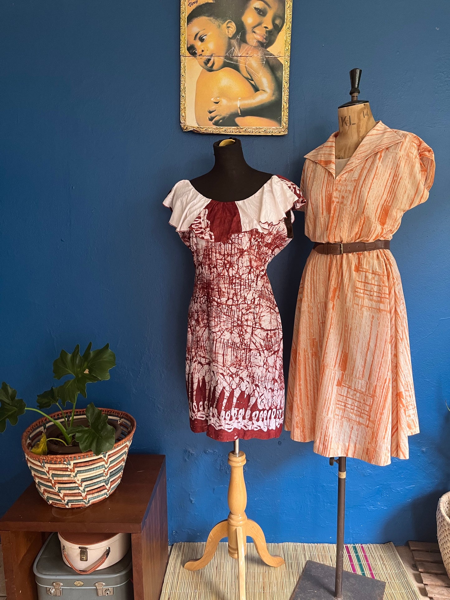 Orange Print Dress