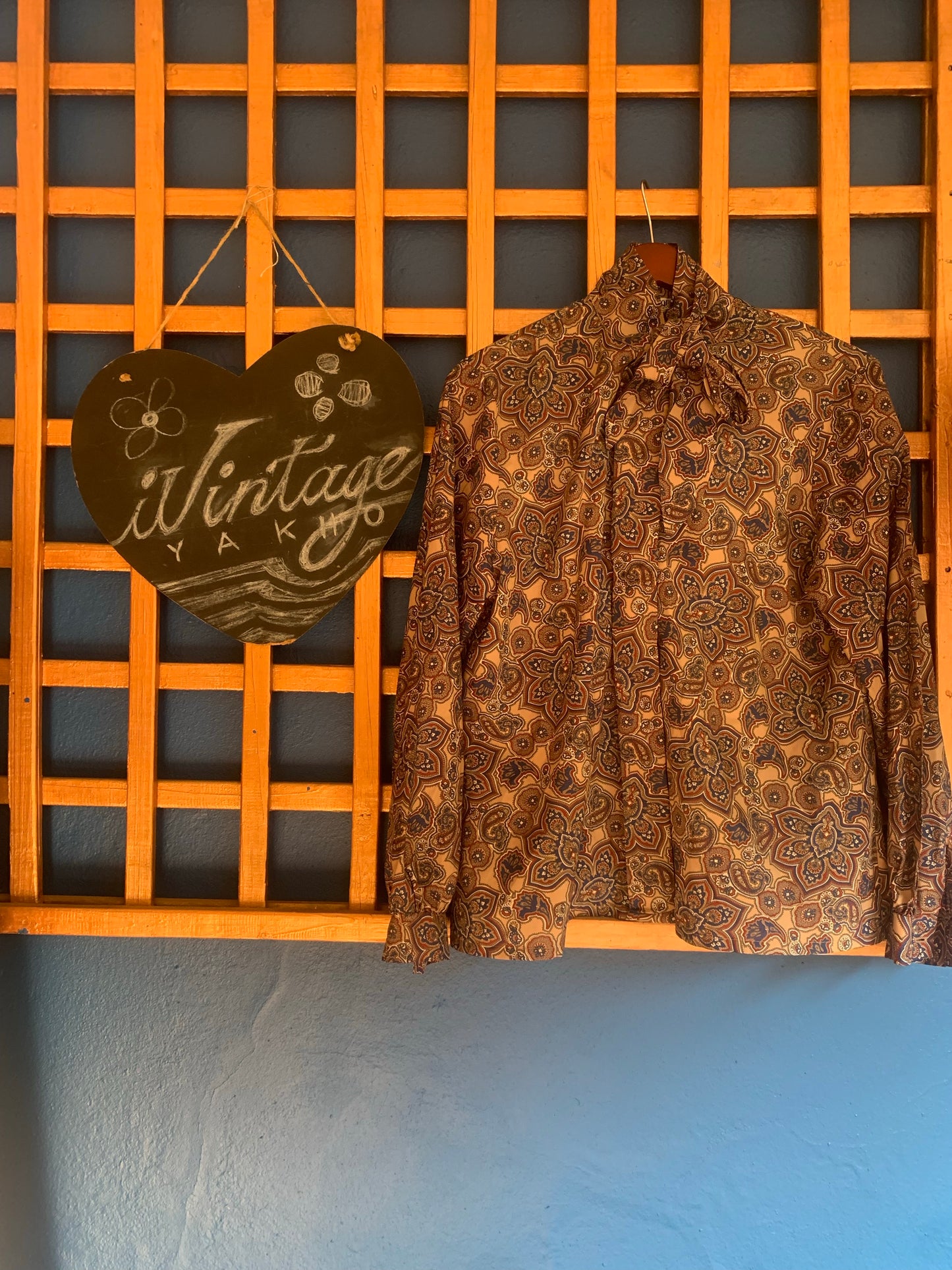 Paisley Print Pussybow Blouse
